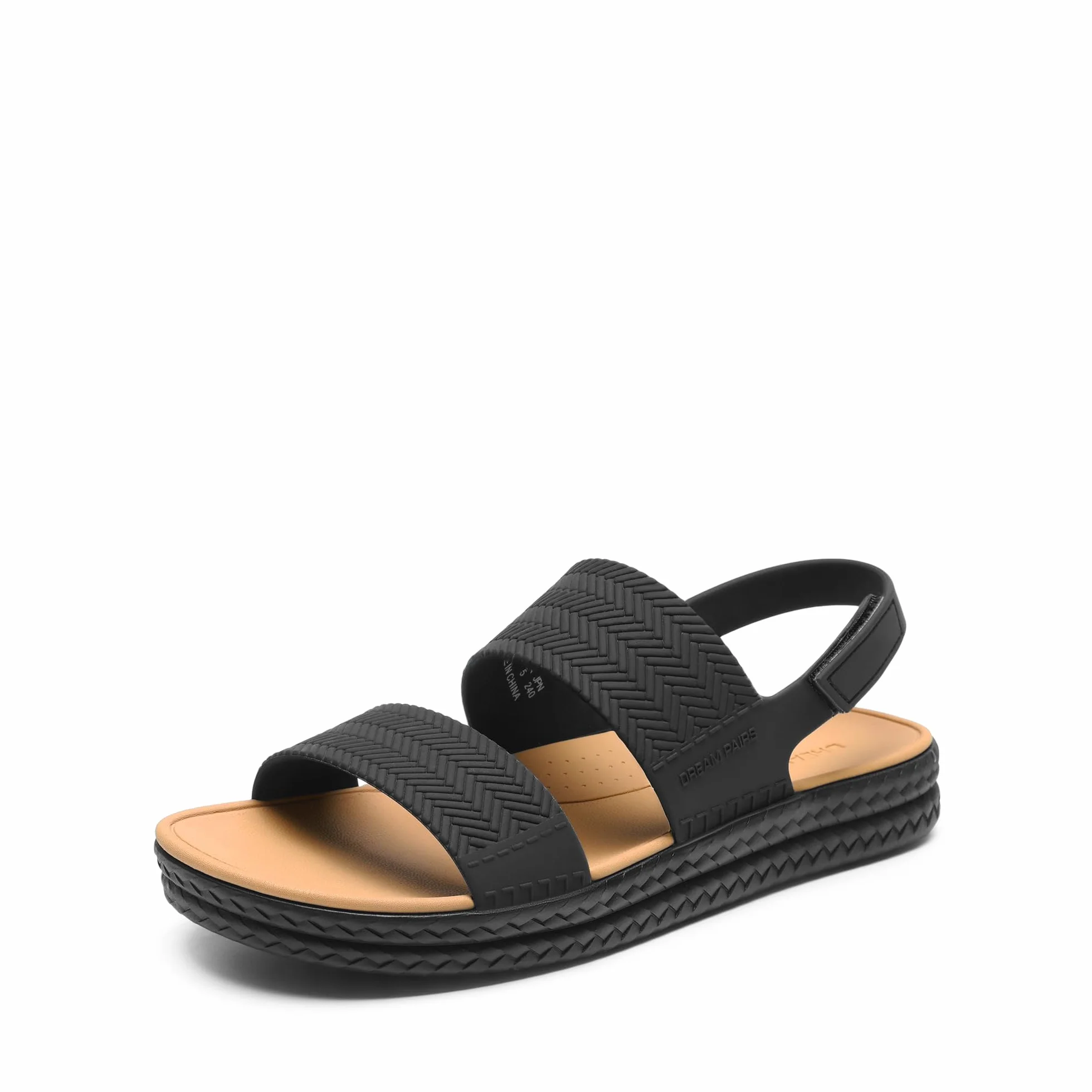 DREAM PAIRS Damskie sandały wodne wygodne płaskie platforma plażowa eleganckie letnie buty do chodzenia