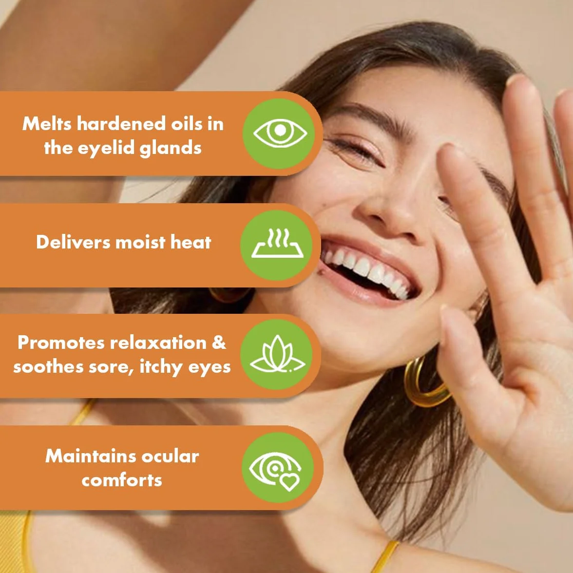 Revolutioneyes Podgrzewana sucha maska na oczy gorący kompres dla MGD zapalenia powiek