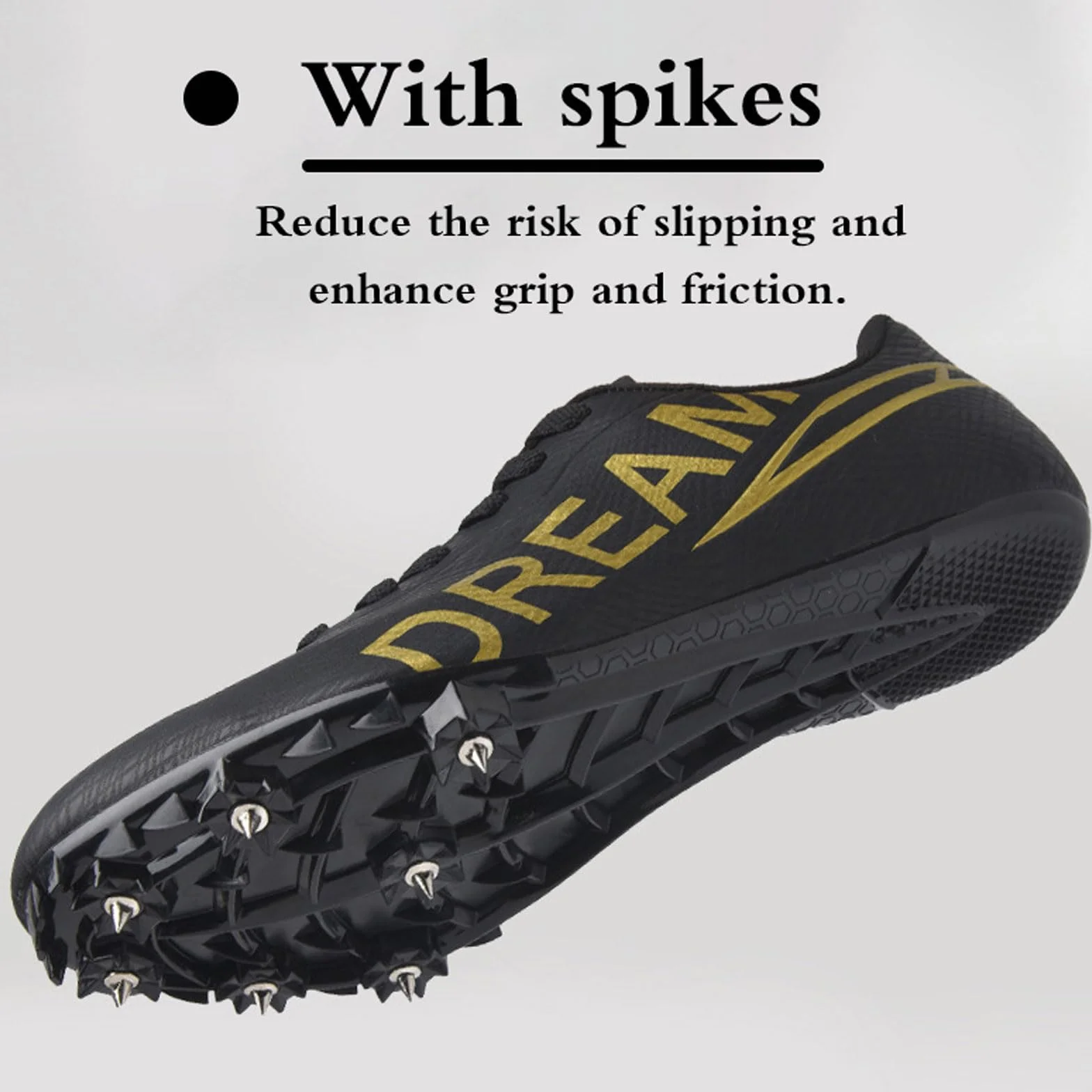 Buty męskie damskie sportowe kolce, buty do paznokci o średniej odległości, buty męskie na średnim dystansie, buty kolce męskie, zapewniają przyczepność i przyczepność, wygodne, do zawodów,