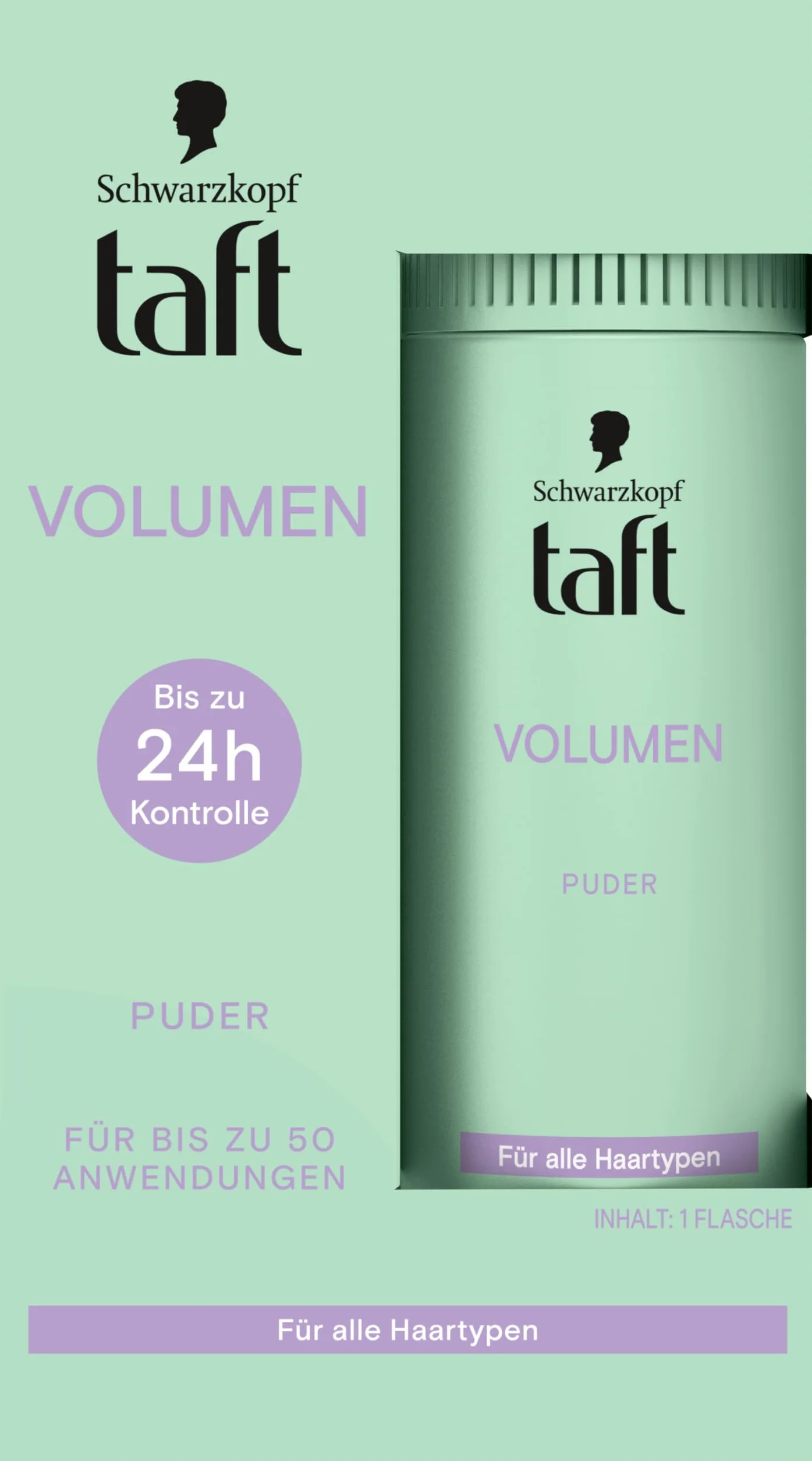 Schwarzkopf Taft puder do stylizacji włosów, objętość (10 g), puder do włosów o pełnych wyglądzie, do 50 zastosowań, wegański puder do stylizacji.