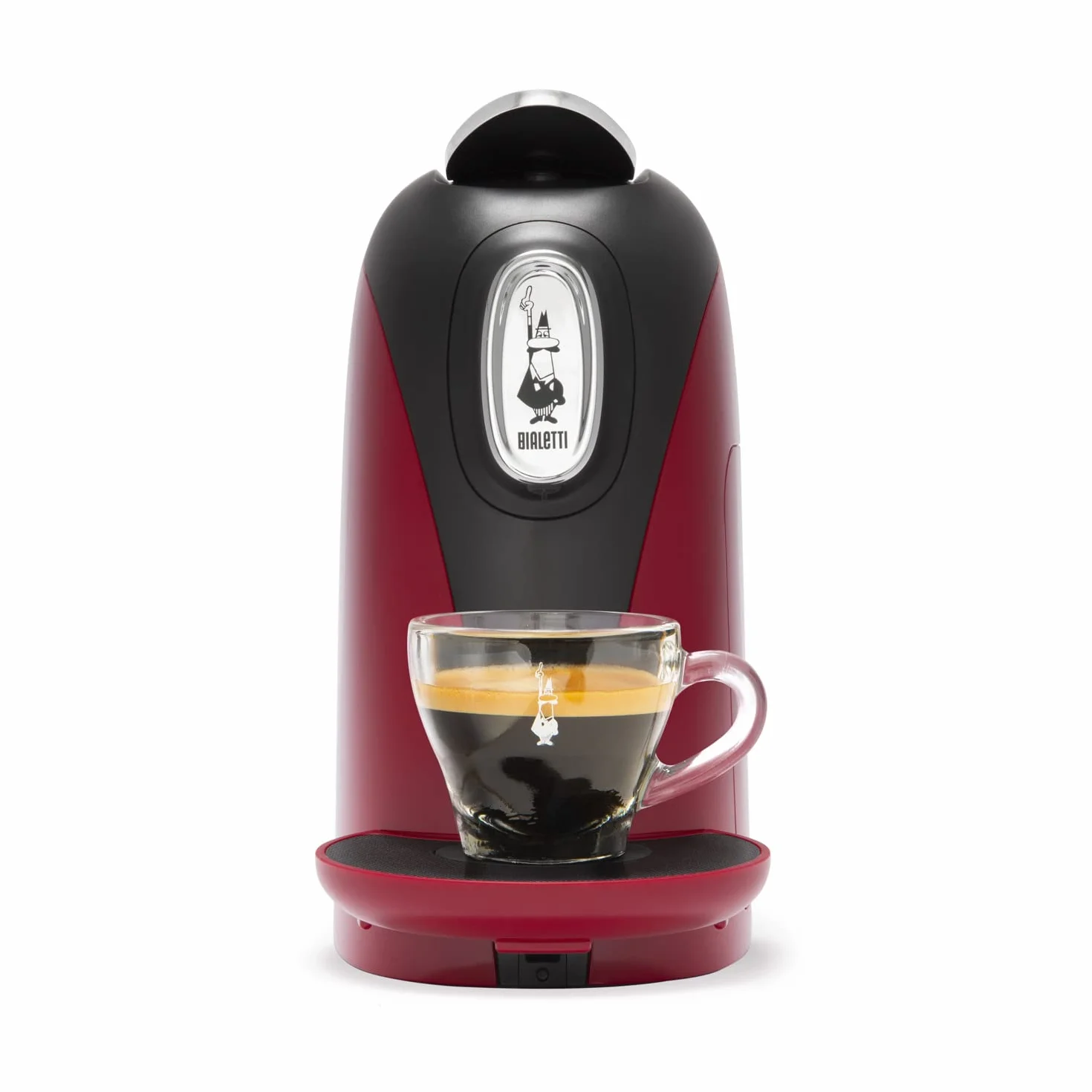 Bialetti Mignon ekspres do kawy Espresso w zestawie 32 kapsułki, działa wyłącznie z kapsułkami Bialetti, czerwony