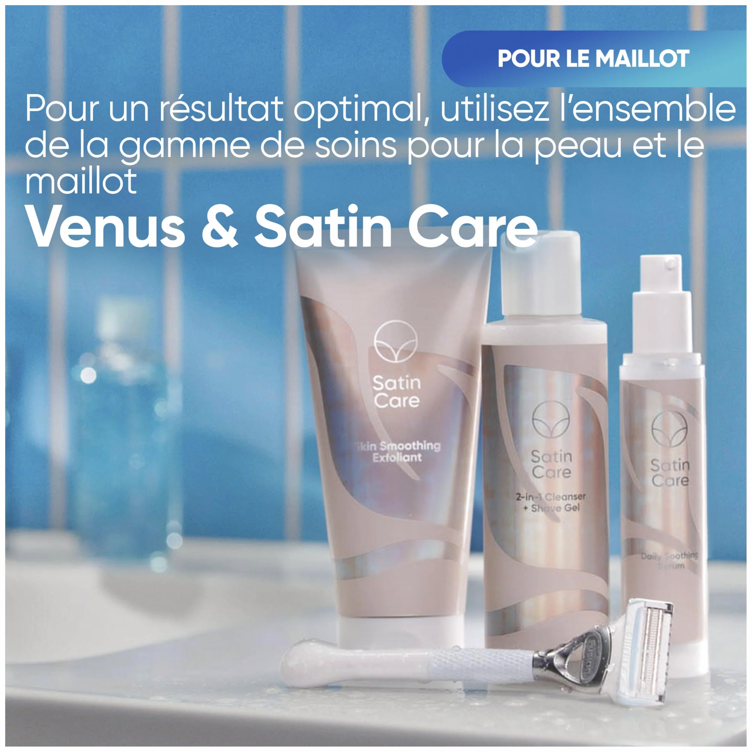 Gillette Venus brzytwa do skóry i włosów łonowych, 1 uchwyt + 1 żyletka