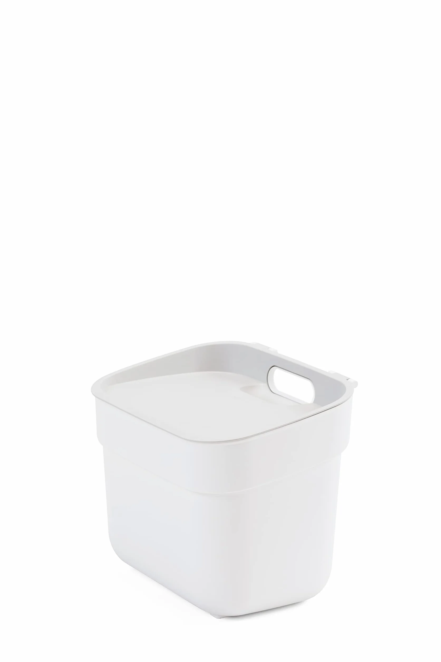 CURVER Kosz na śmieci 5L "Ready To Collect" - nadaje się do kompostu - z uchwytem ściennym lub drzwiowym - kuchnia, łazienka, pralnia - 100% recykling - biały