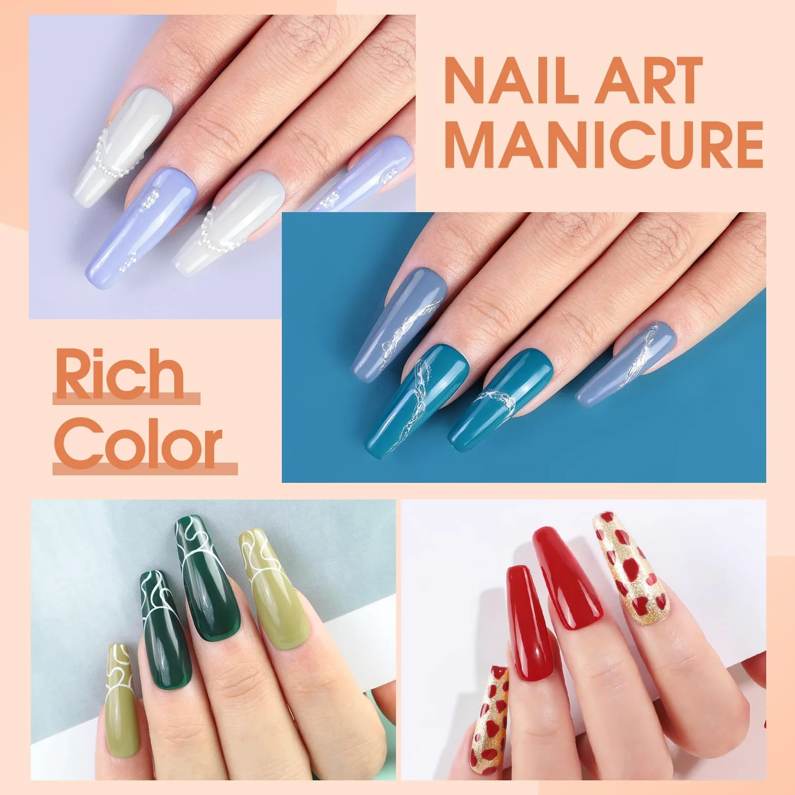 COSCELIA Żelowy zestaw do paznokci z lampą UV 20 kolorów Baza Top Coat narzędzia do manicure