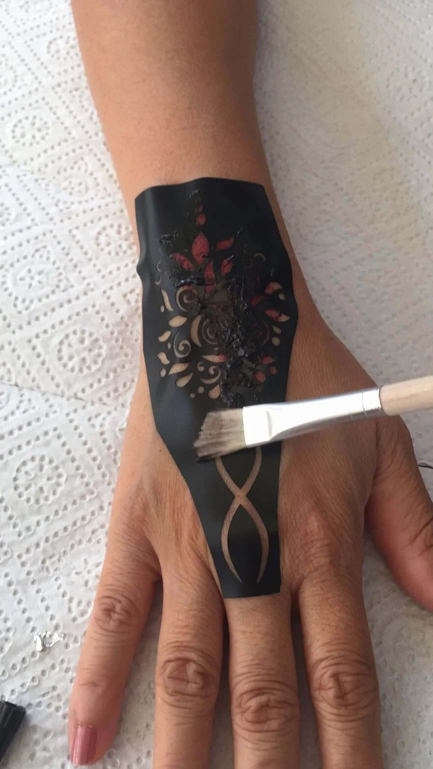 Szablony do tatuażu Henna 10 arkuszy zestaw