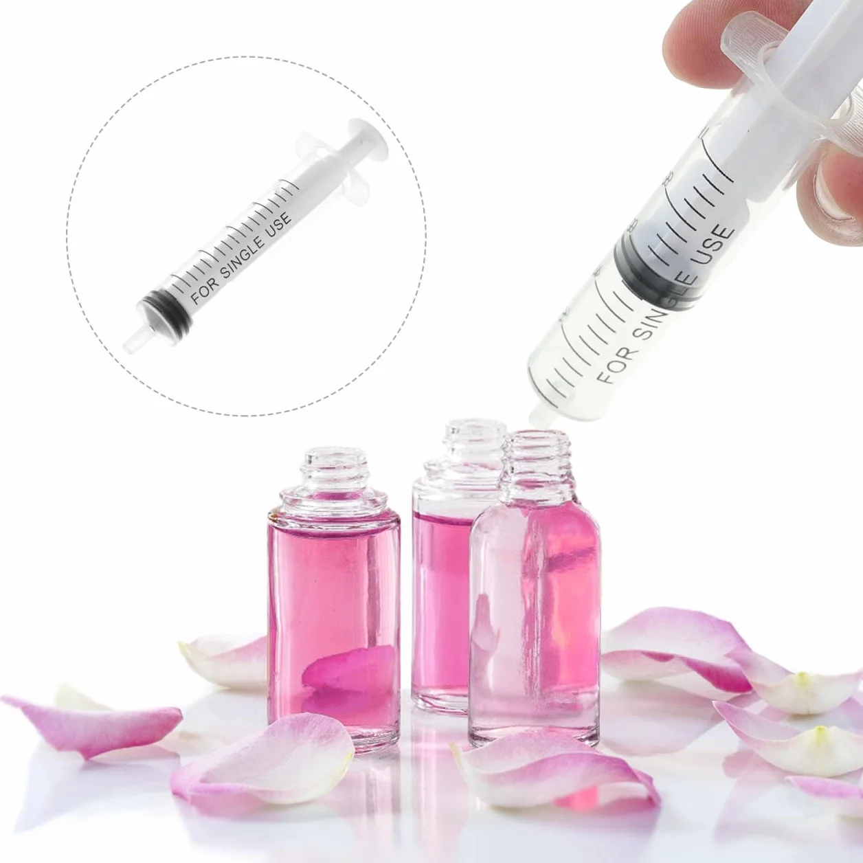 Minkissy 1 zestaw 10 ml dozownik perfum pompka do ekstrakcji z tworzywa sztucznego adapter strzykawka pompka do ponownego napełniania perfumy spray butelka strzykawka, biały, 11x 1,6 cm, fashion