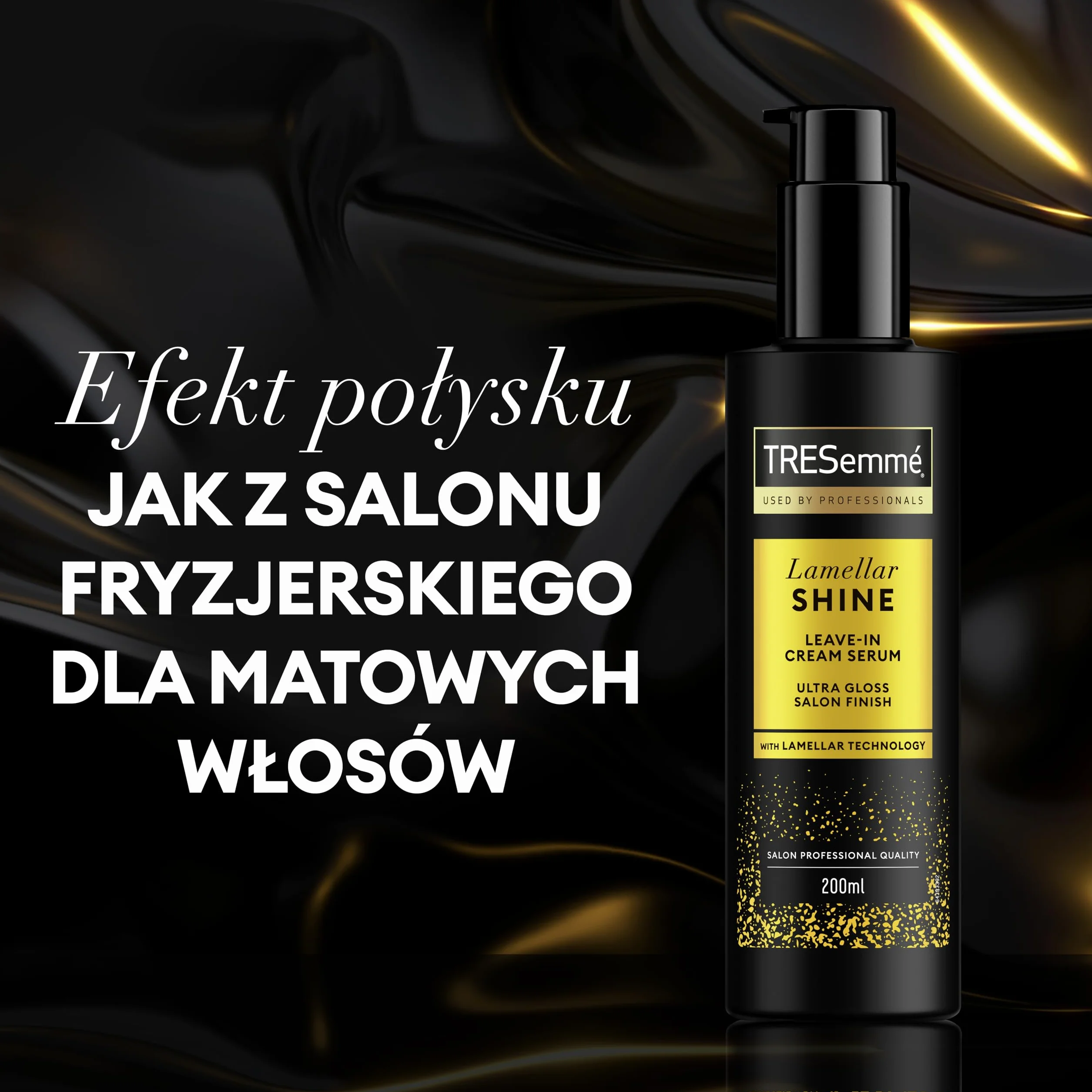 TRESemmé Kremowe serum bez spłukiwania Lamellar Shine kuracja do włosów matowych i skłonnych do plątania, zapewniająca efekt jak z salonu serum z opatentowaną technologią Lamellar 200 ml 2 sztuki