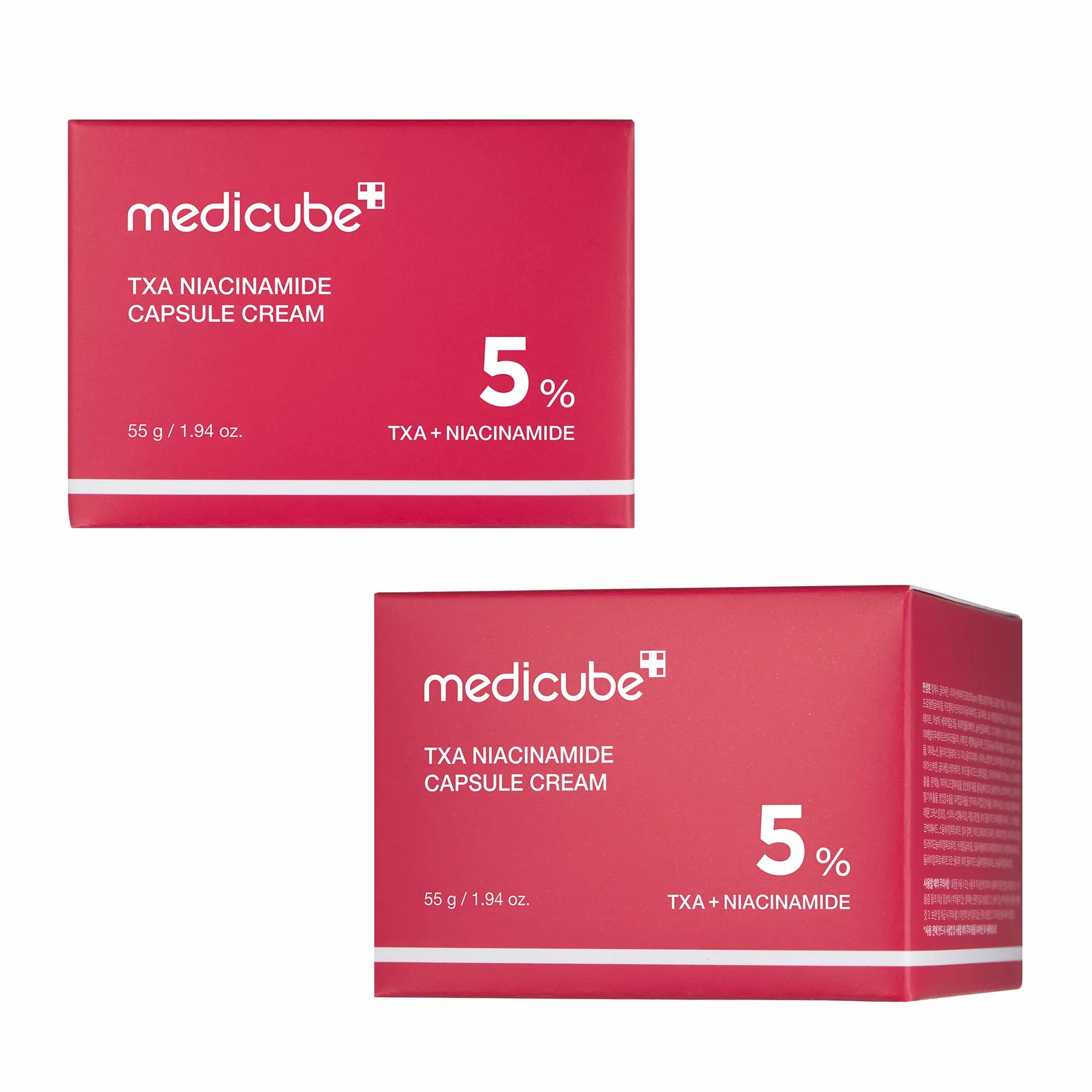 medicube TXA+Niacynamidowe Krem Kapsułkowy | Podwójny Krem Nawilżający, Idealny do Użytku Po Leczeniu Plam | Dla Nierównomiernego Odcienia Skóry, Tekstury i Nawilżenia | 99% Czysty Kwas Traneksamowy |
