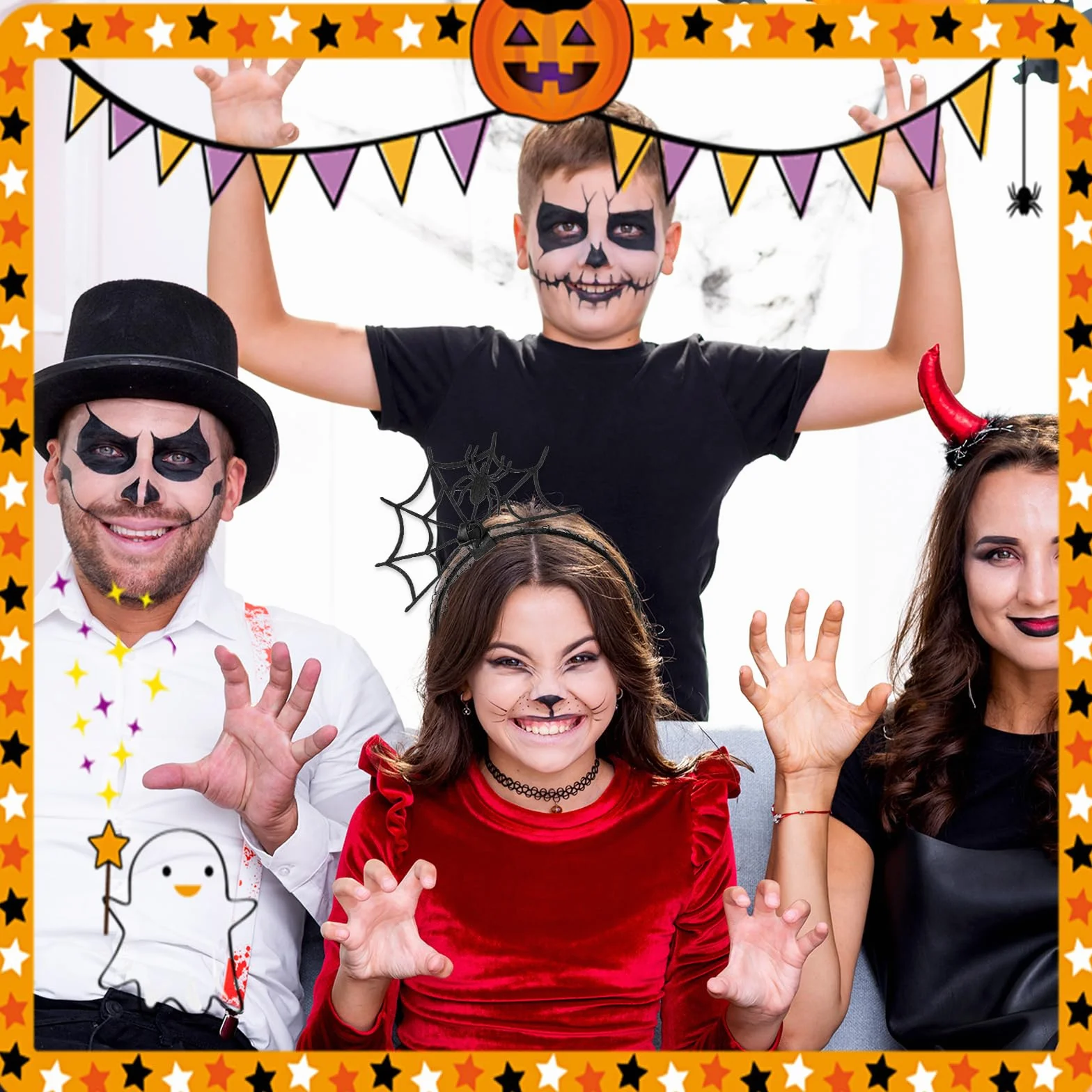 Opaska na głowę na Halloween, pajęczyna, obręcz do włosów, cosplay, maskarada, pająk, fascynator, nakrycie głowy, pająk, akcesoria do włosów dla kobiet, Halloween, impreza, cosplay, maskarada,