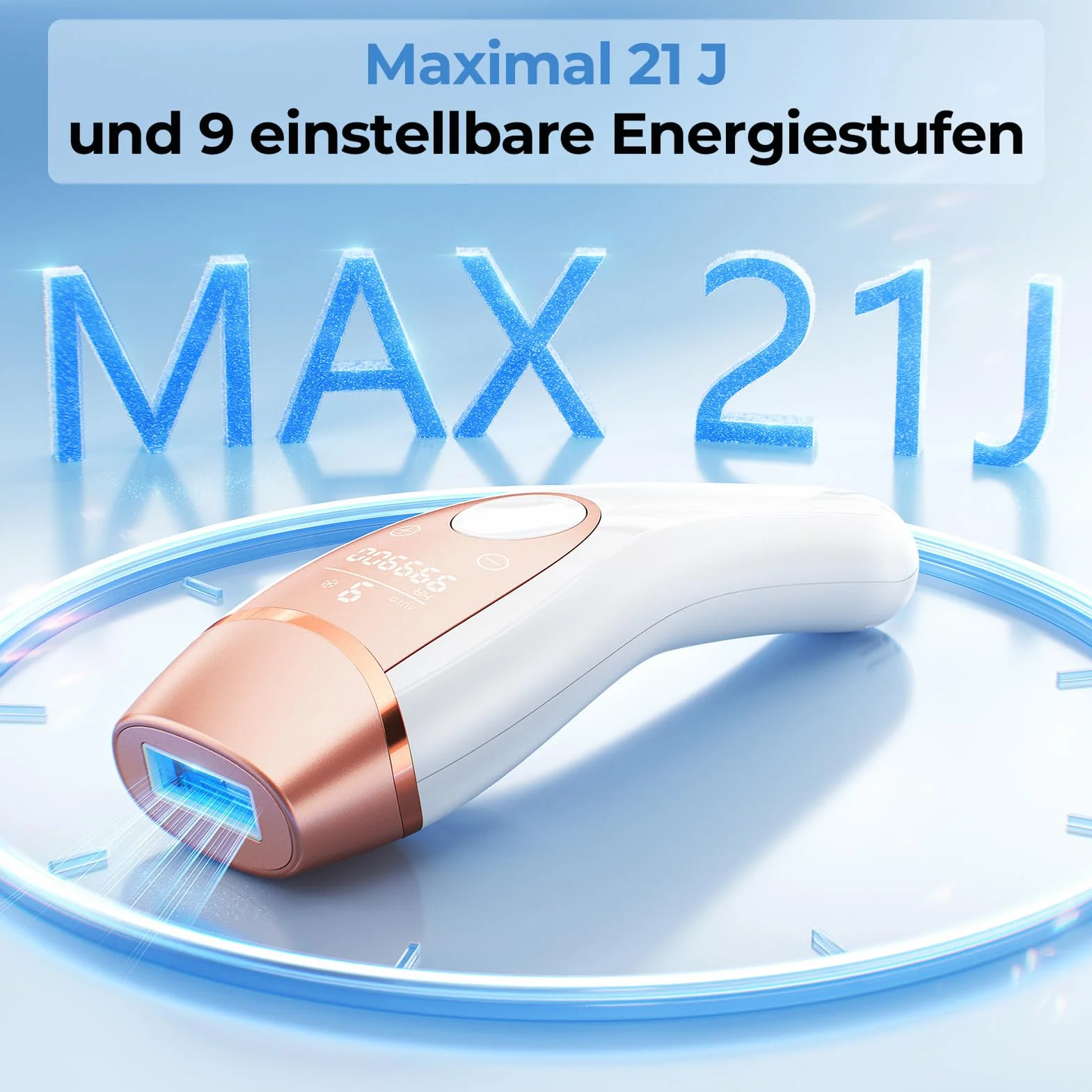 Urządzenie do depilacji IPL z systemem chłodzenia lodem, 21 J i 9 poziomami energii dla efektywniejszego usuwania owłosienia laserowego, 999 900 błysków. Urządzenie do depilacji IPL dla kobiet, do dep