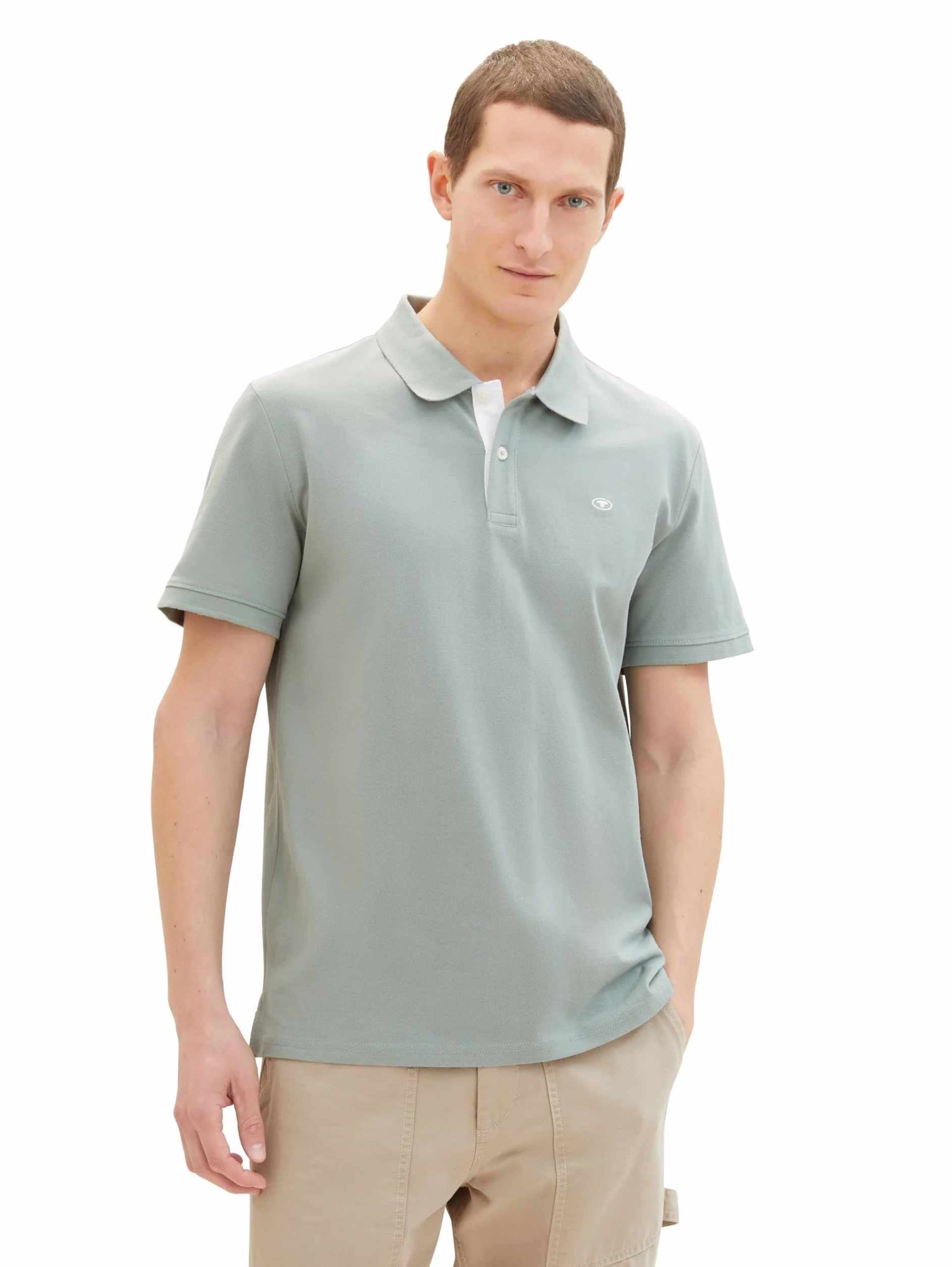 TOM TAILOR 1031006 Koszulka polo Basic Piqué Mężczyźni, 27842 - Iced Grey Mint, XL