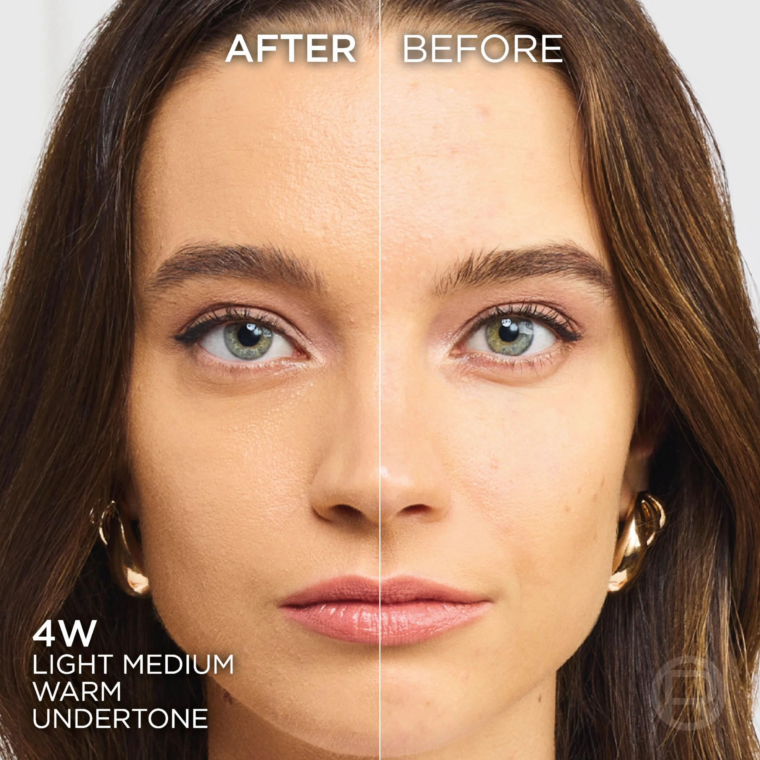L'Oréal Paris True Match trwały podkład do twarzy w płynie, pielęgnujący z kwasem hialuronowym, SPF 17, 4.D/4.W Golden Natural, 30 ml