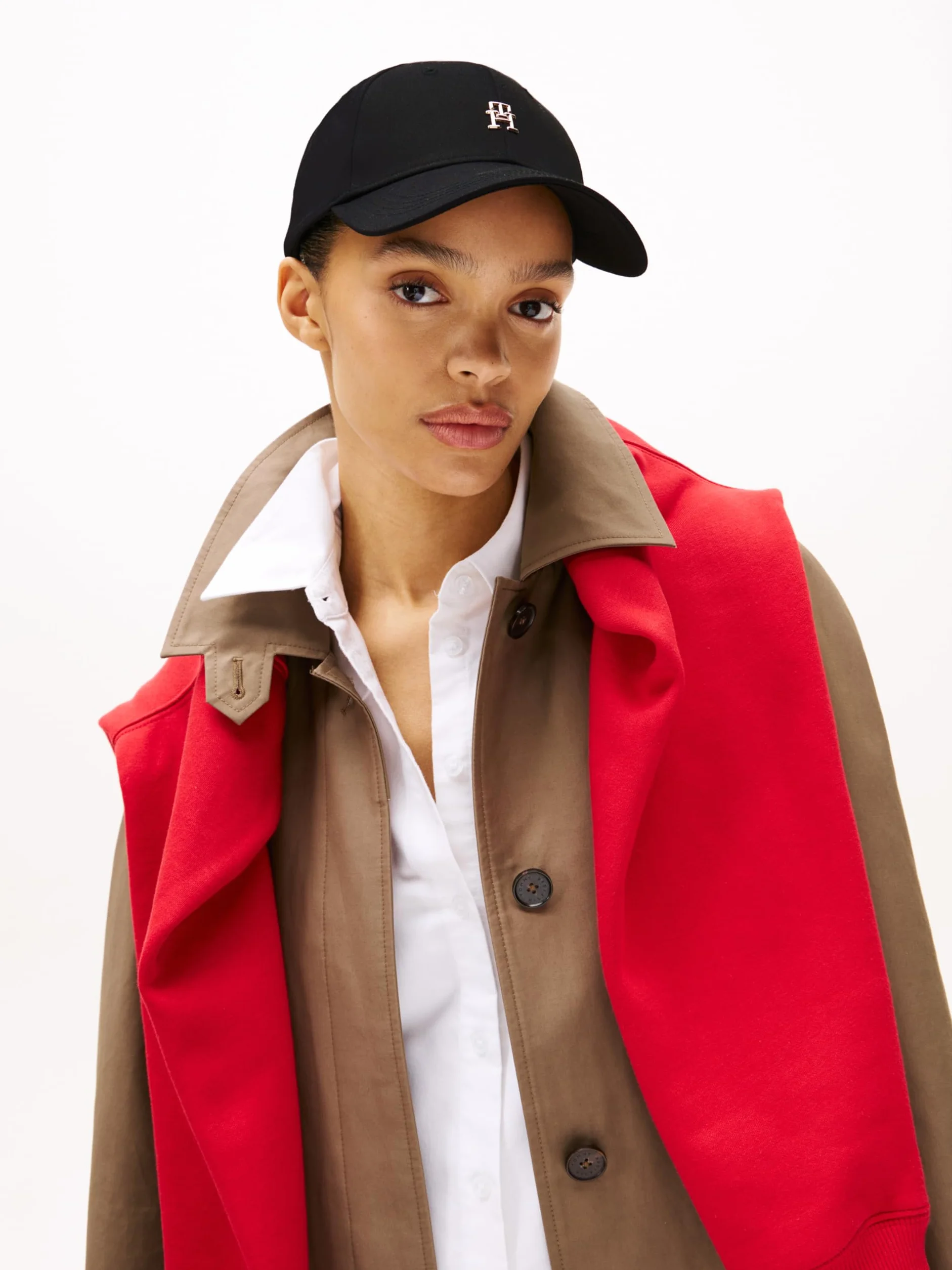 Tommy Hilfiger Damska czapka bawełniana Elevated Chic, Niebieski (czarny), Rozmiar uniwersalny