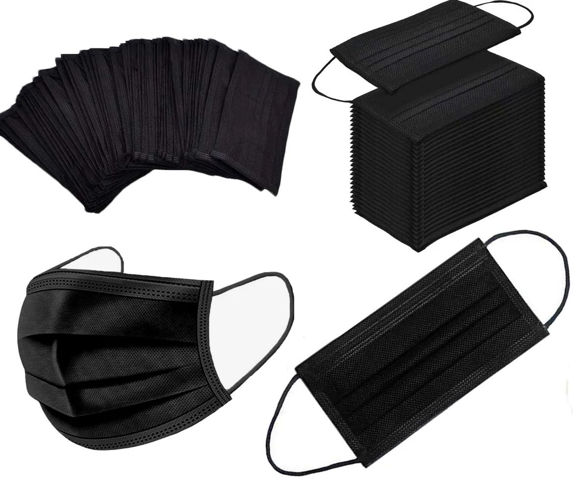 100PCS 3 Ply Black