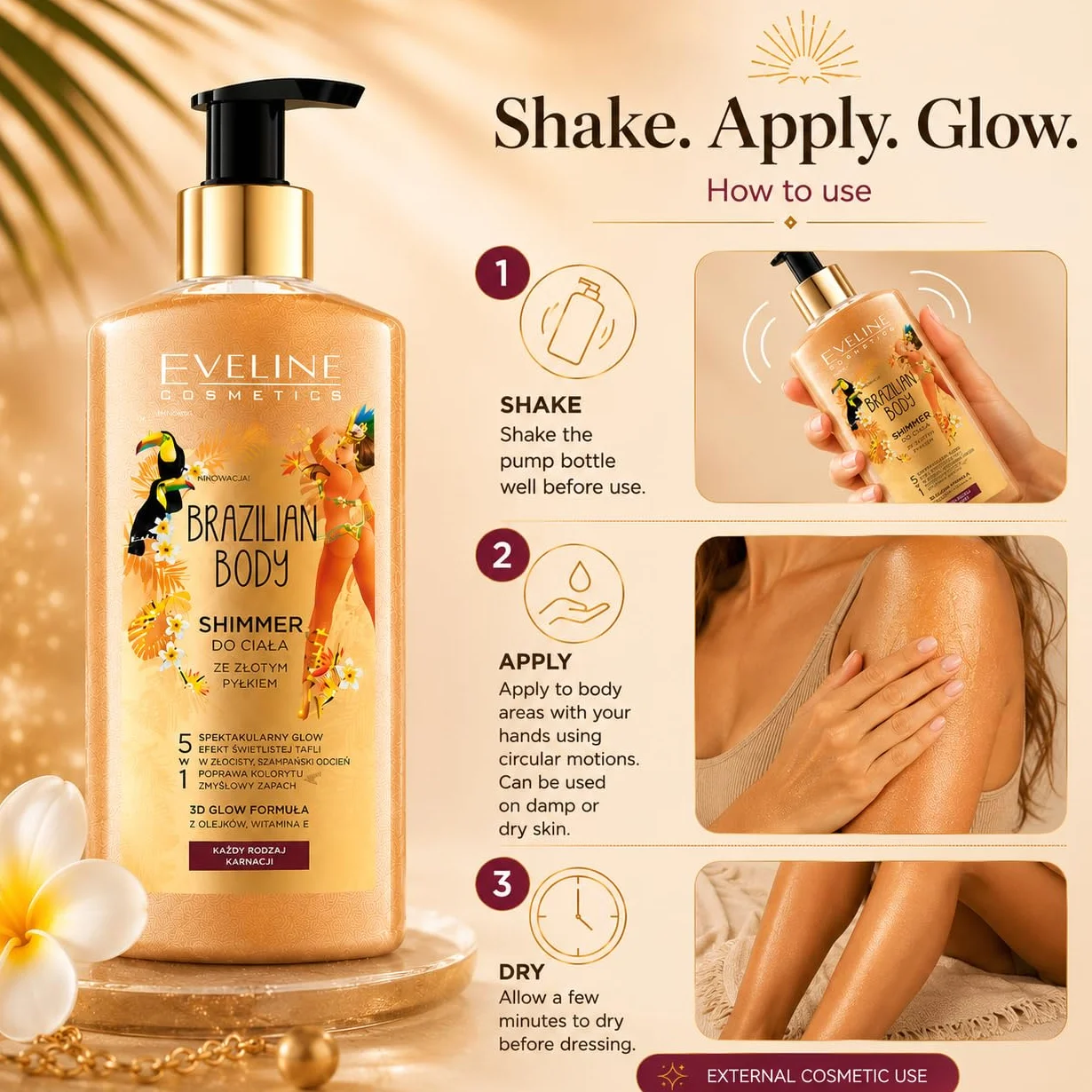 Eveline Cosmetics Brazilian Body Shimmer olejek do ciała