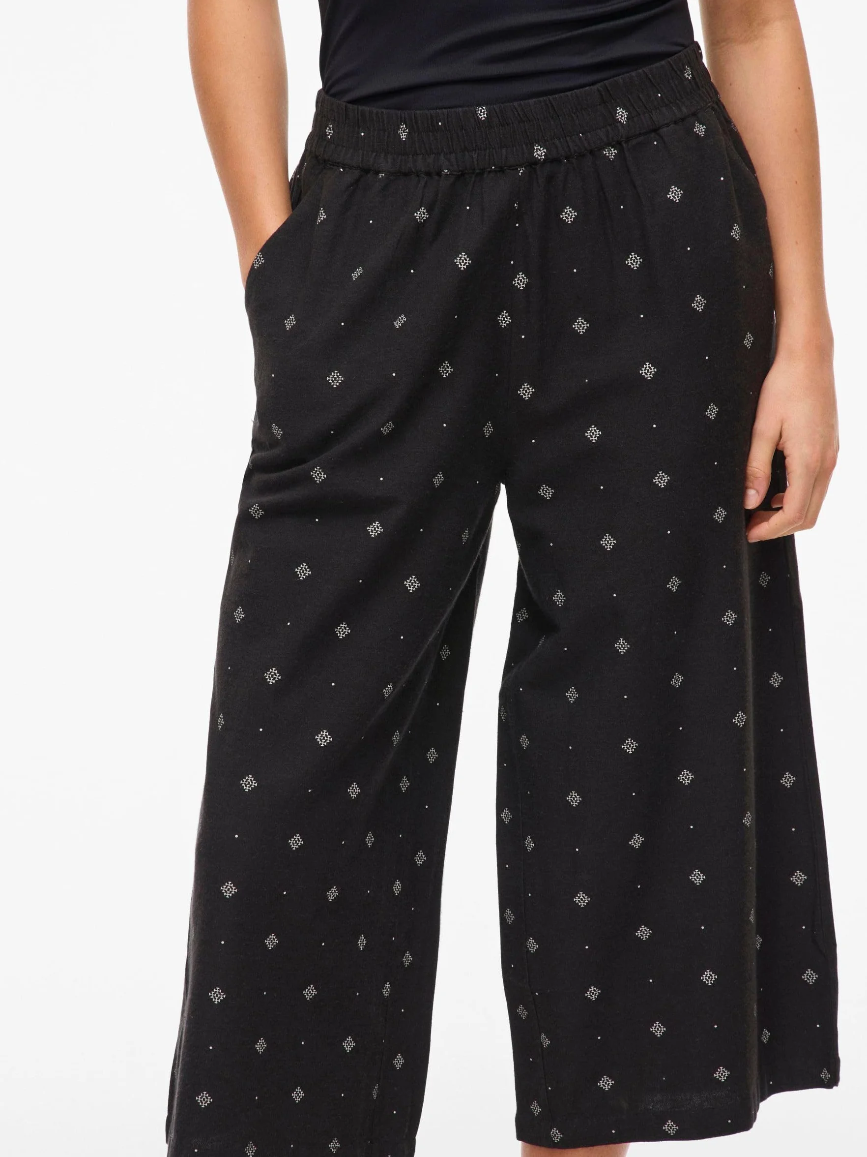 Vila Viprisilla Print H/W Culotte Pants/1 - Viprisilla Print H/W Culotte Pants/1 Kobiety