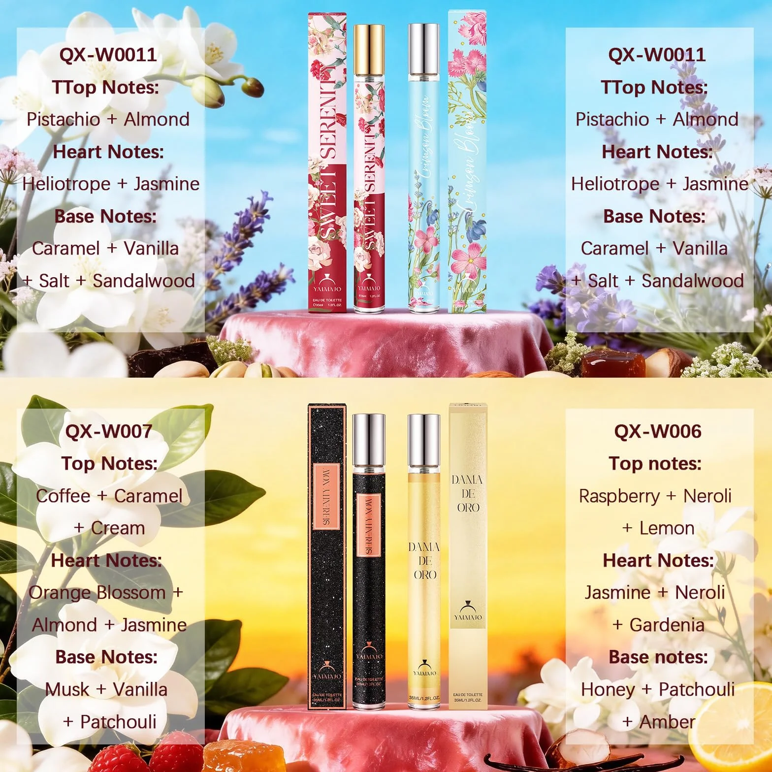 10 sztuk perfum premium dla kobiet, zestaw Eau de Toilette dla kobiet, mini zapachy damskie z kwiatowymi, owocowymi i drzewnymi nutami, prezent podróżny dla dziewcząt, matek, na Walentynki, 350 ml