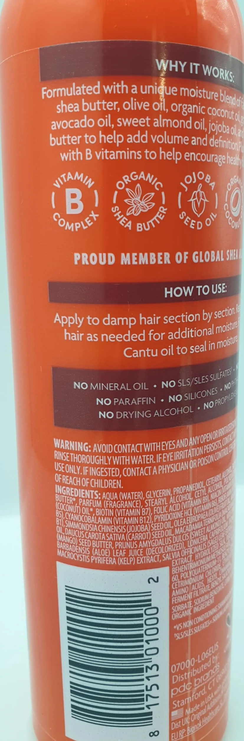 Cantu Coconut Curling Cream 12oz met sulfaatvrije szampon i odżywka 12oz & sheaboter hydraterende krulactivatorcrème 12oz