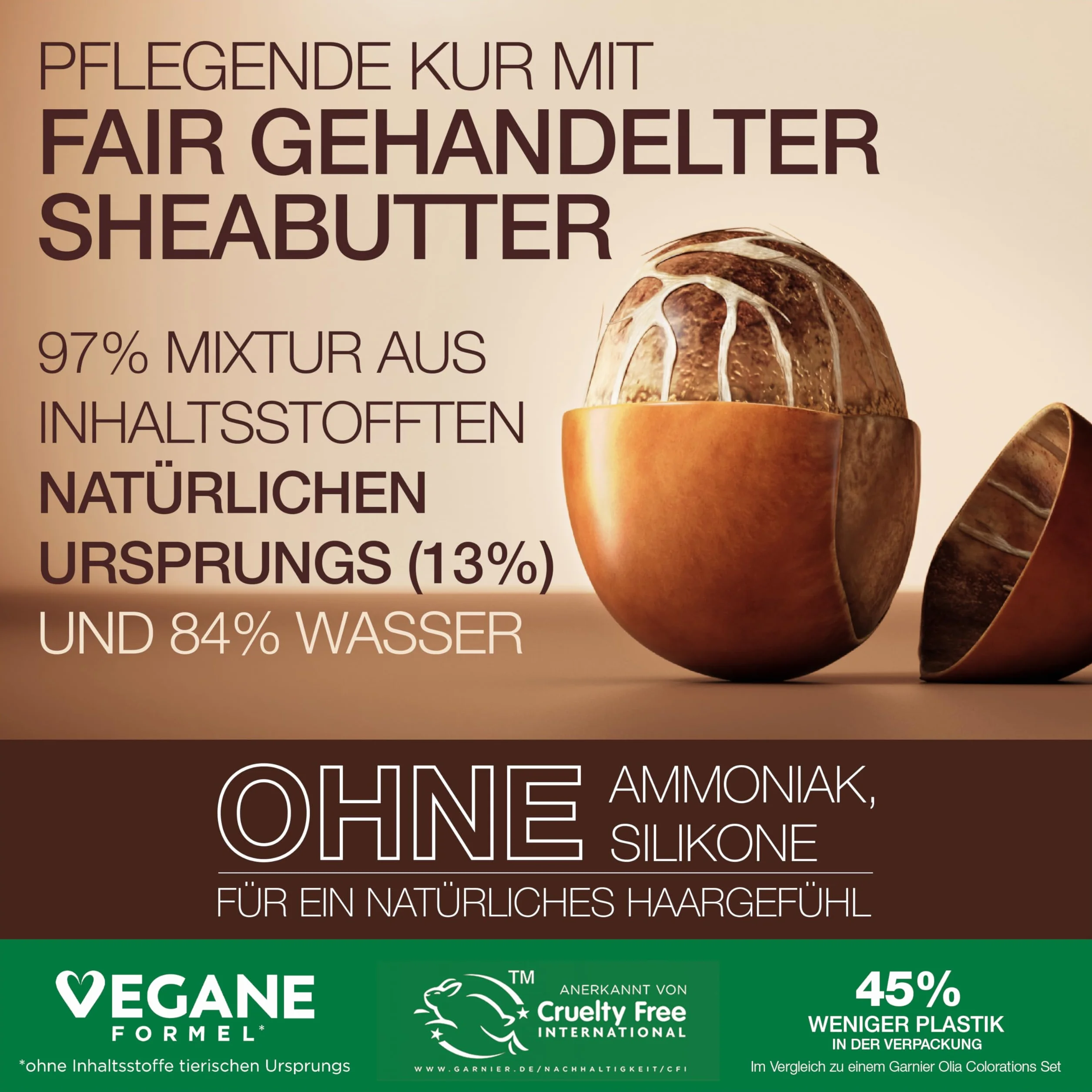 Garnier GOOD trwała farba do włosów 1.10 kolor czarny o północy bez amoniaku 100% pokrycia siwego 1 szt.