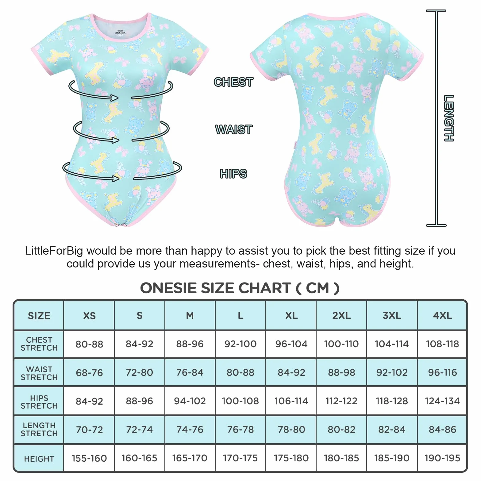 LittleForBig Jedwabiste śpioszki Onesie Piżama Body - Baby Parade śpioszki