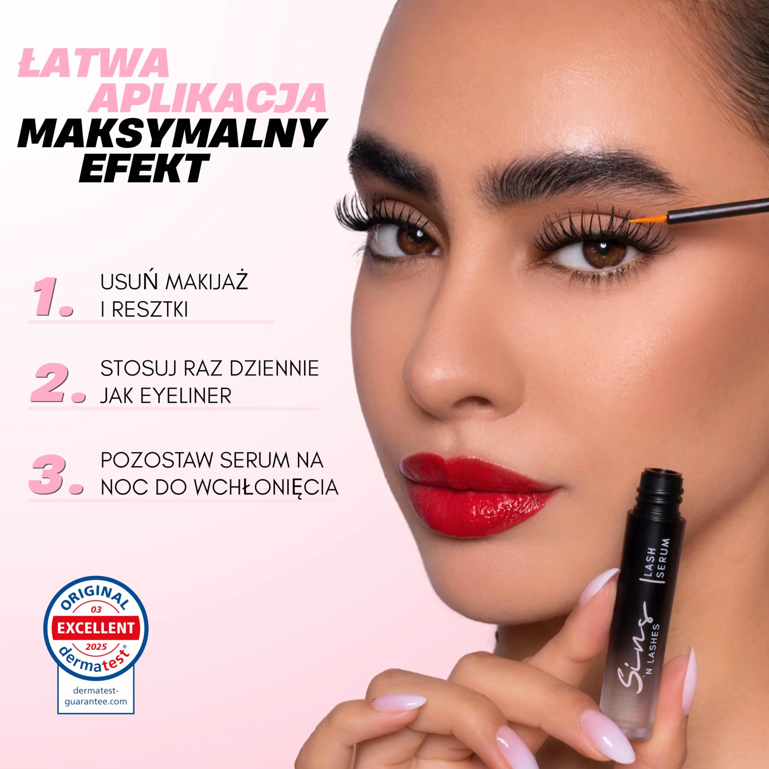 Sins 'n Lashes serum do rzęs 3,5 ml – naturalne wzmocnienie i objętość