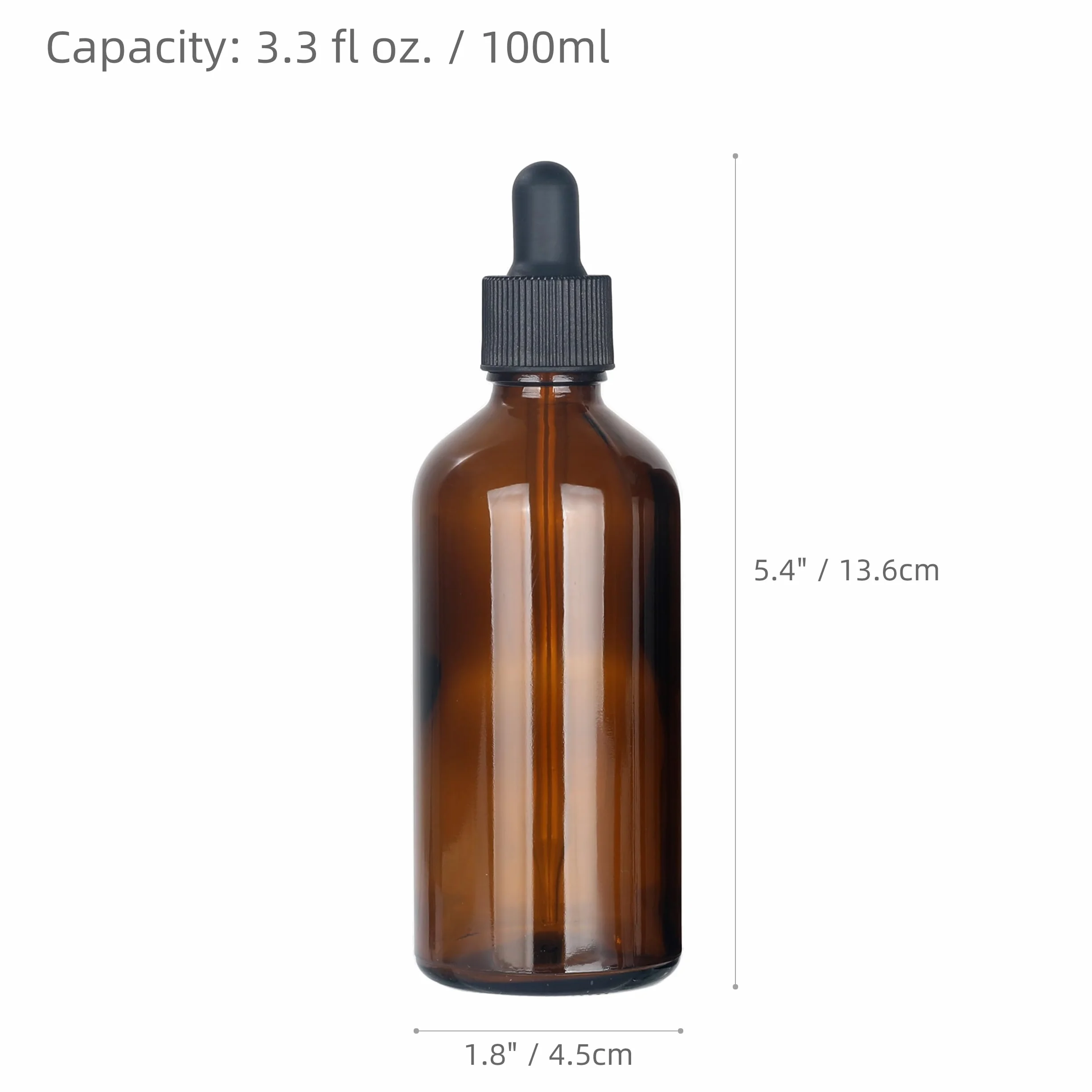 Magic Season Butelki na olejek eteryczny - bursztynowe / 100 ml z zakraplaczem / 2 szt