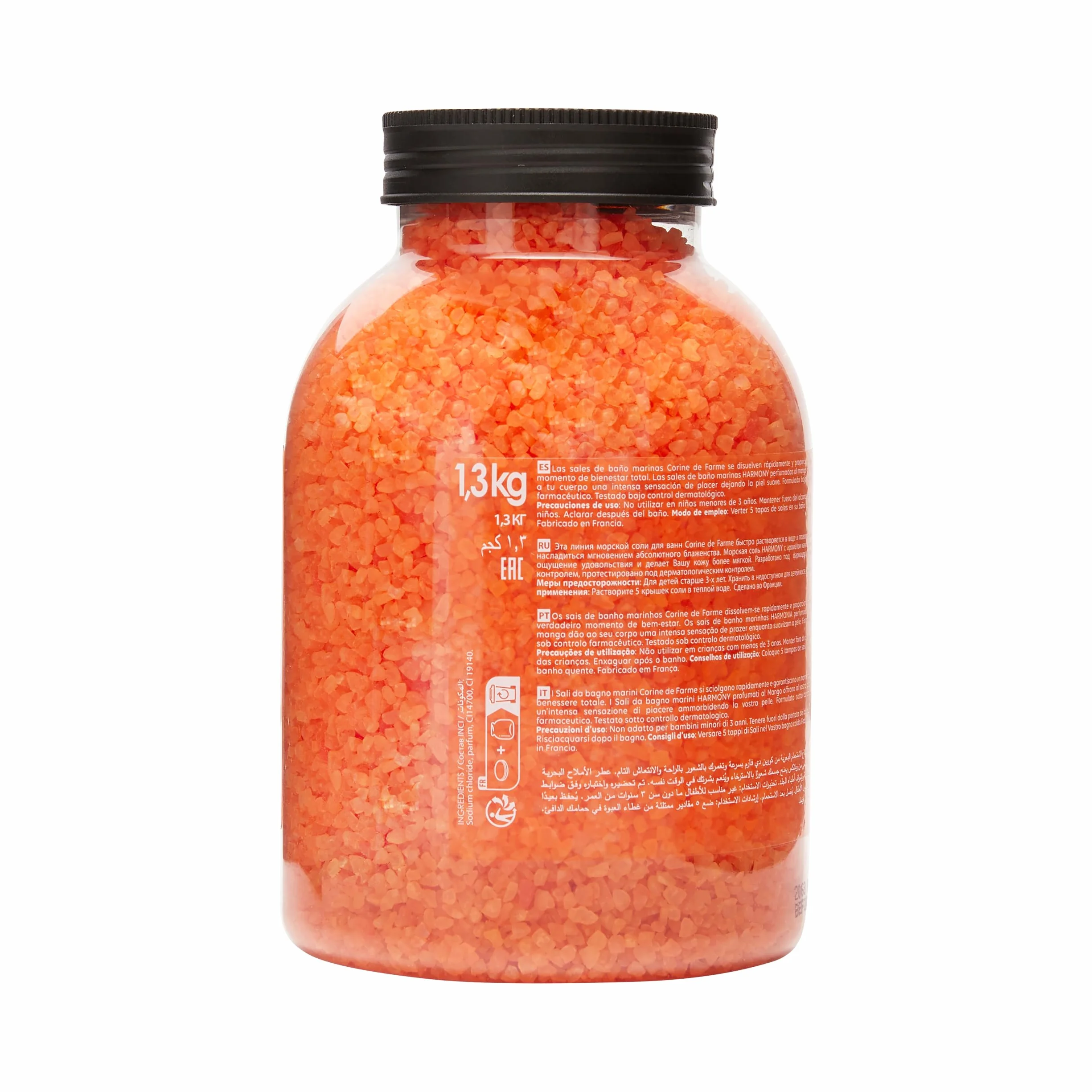 Corine de Farme Naturalne sole morskie Harmony sole do kąpieli z mango 1,3 kg