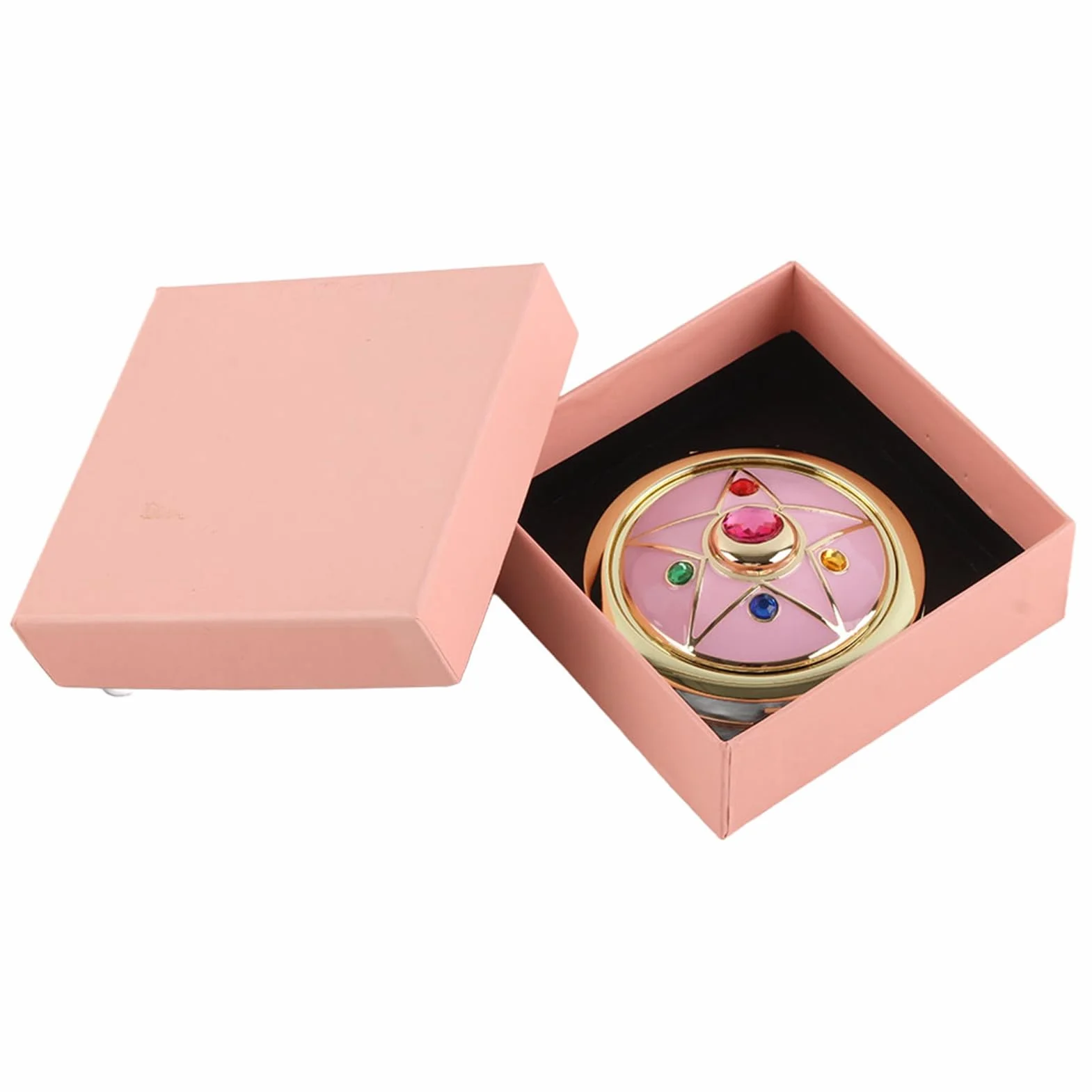 Lustro Sailor Moon Anime Składane w Kształcie Gwiazdek Cosplay dla Dziewczynek Metalowa Obudowa
