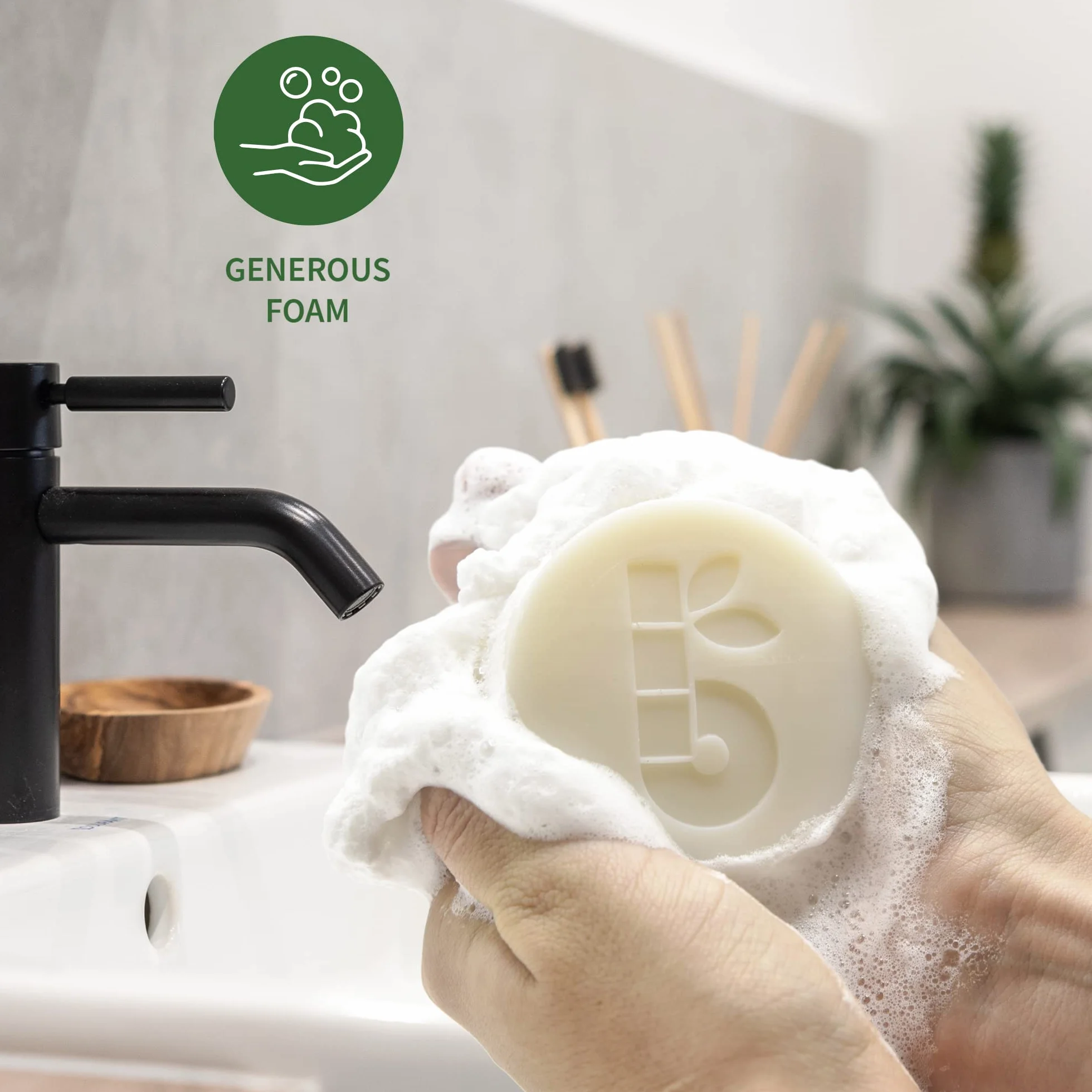 Bambaw Mydło do golenia | 80 g | mydło do golenia z białym tlenkiem glinu i aloesem | mydło do golenia dla suchej skóry | mydło wegańskie | mydło do golenia bez perfum