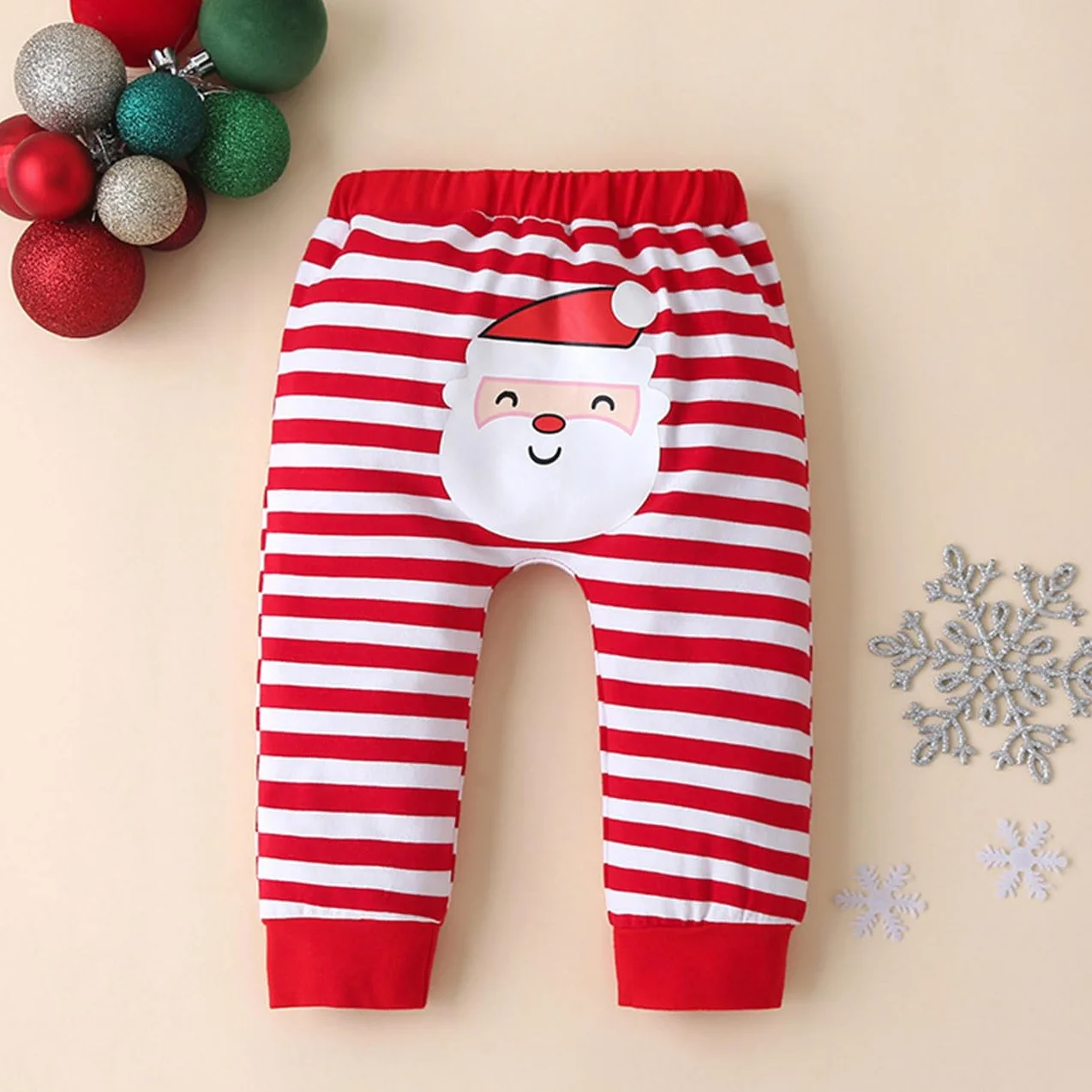 Zestaw ubrań dla dziewczynek, odzież dla noworodków z napisem My First Christmas, długie rękawy, marszczone spodnie ze Świętym Mikołajem i czapką, na Boże Narodzenie, zestawy odzieży na 0-24