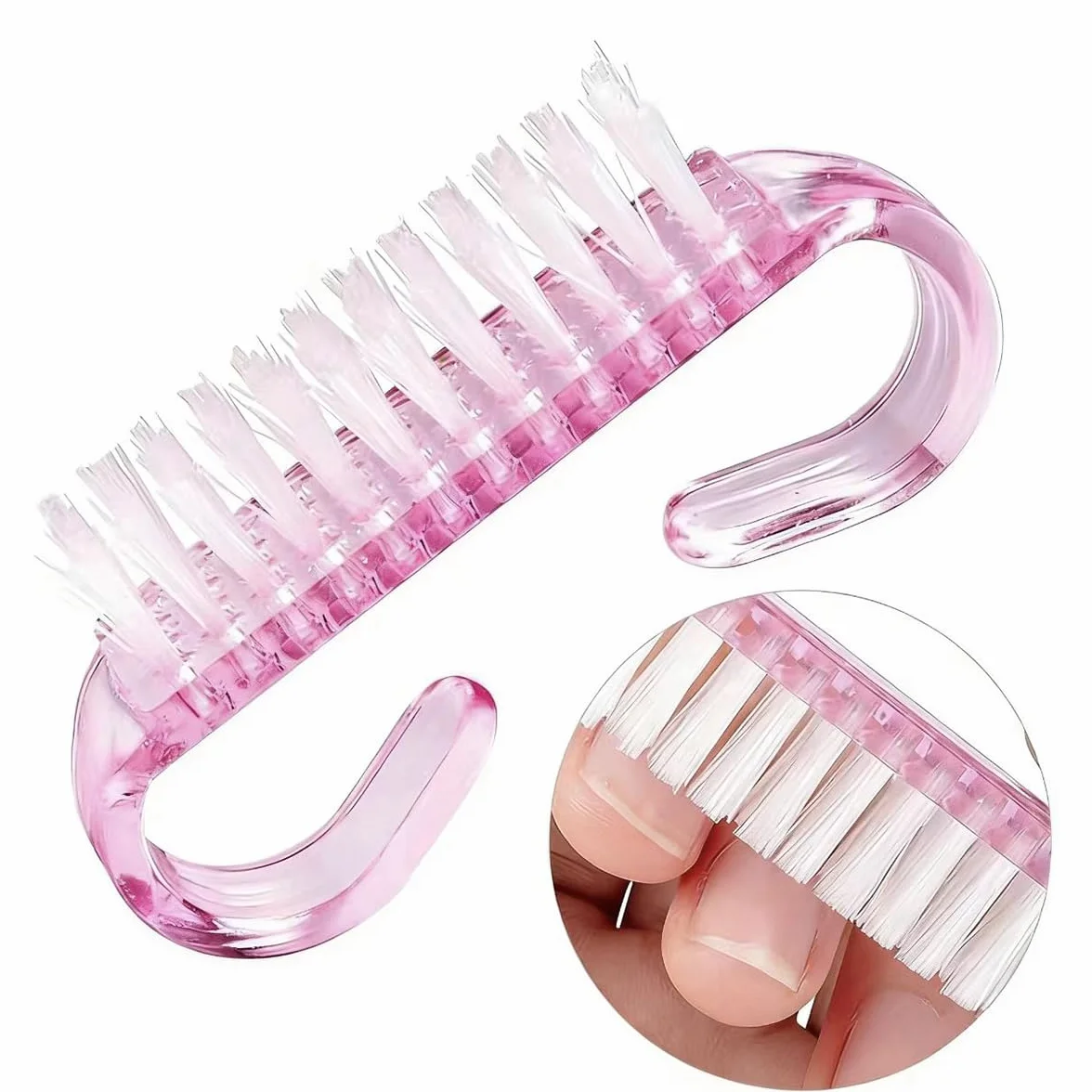Alide 6-częściowy zestaw szczotek do paznokci, zestaw szczotek do mycia rąk z twardym włosiem, plastikowe szczoteczki do paznokci do rąk i paznokci