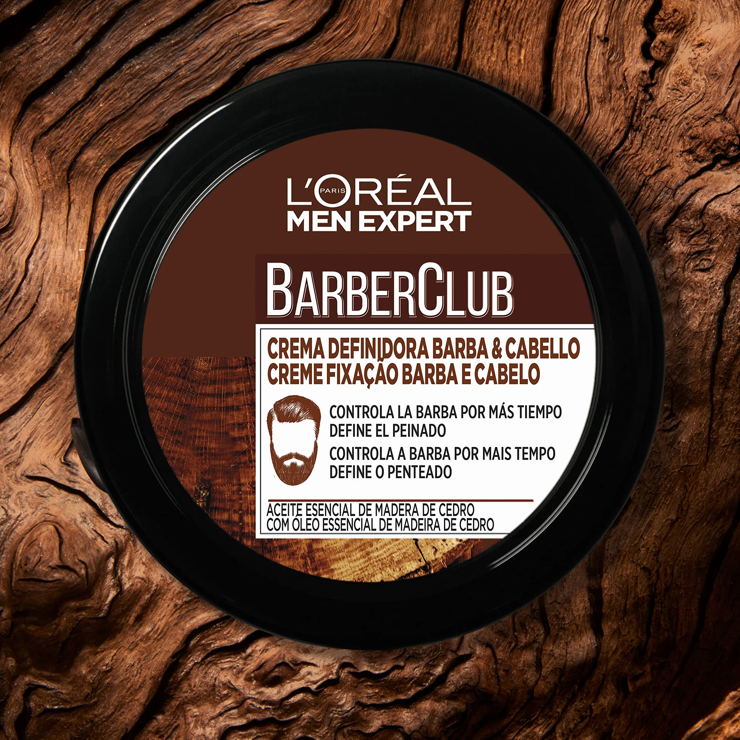 L'Oréal Paris Men Expert Pack Barber Club do pielęgnacji brody dla mężczyzn z woskiem do mocowania + krem nawilżający do brody + żel pod prysznic