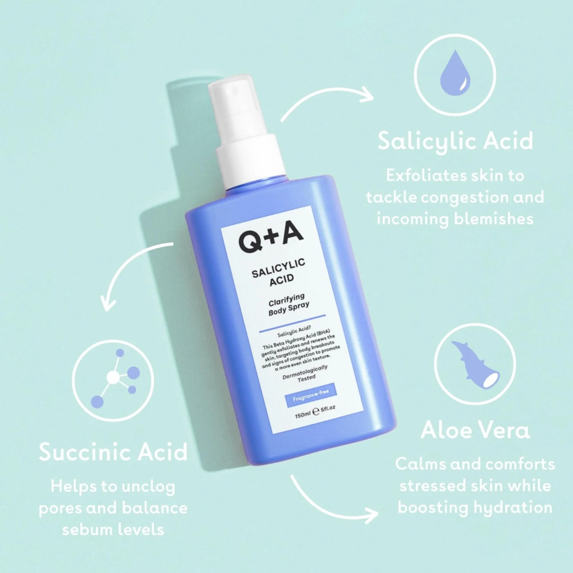 Q+A Salicylic Acid Body Spray
