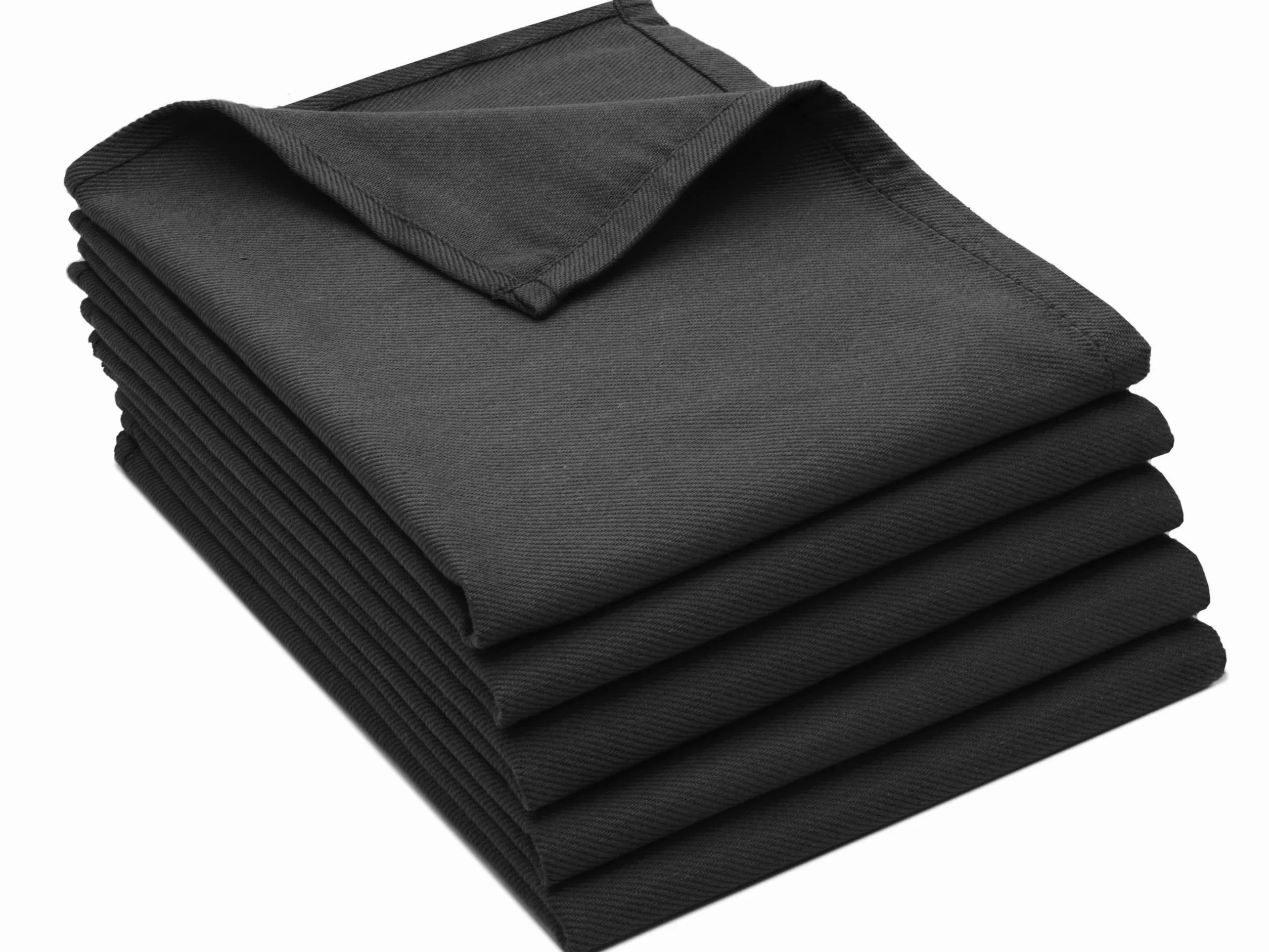 ZOLLNER Zestaw 5 ścierek do naczyń z bawełny o wymiarach 50 x 70 cm – super chłonne i wytrzymałe ręczniki kuchenne – nadają się do prania w temperaturze do 60°C – w kolorze czarnym – jakość