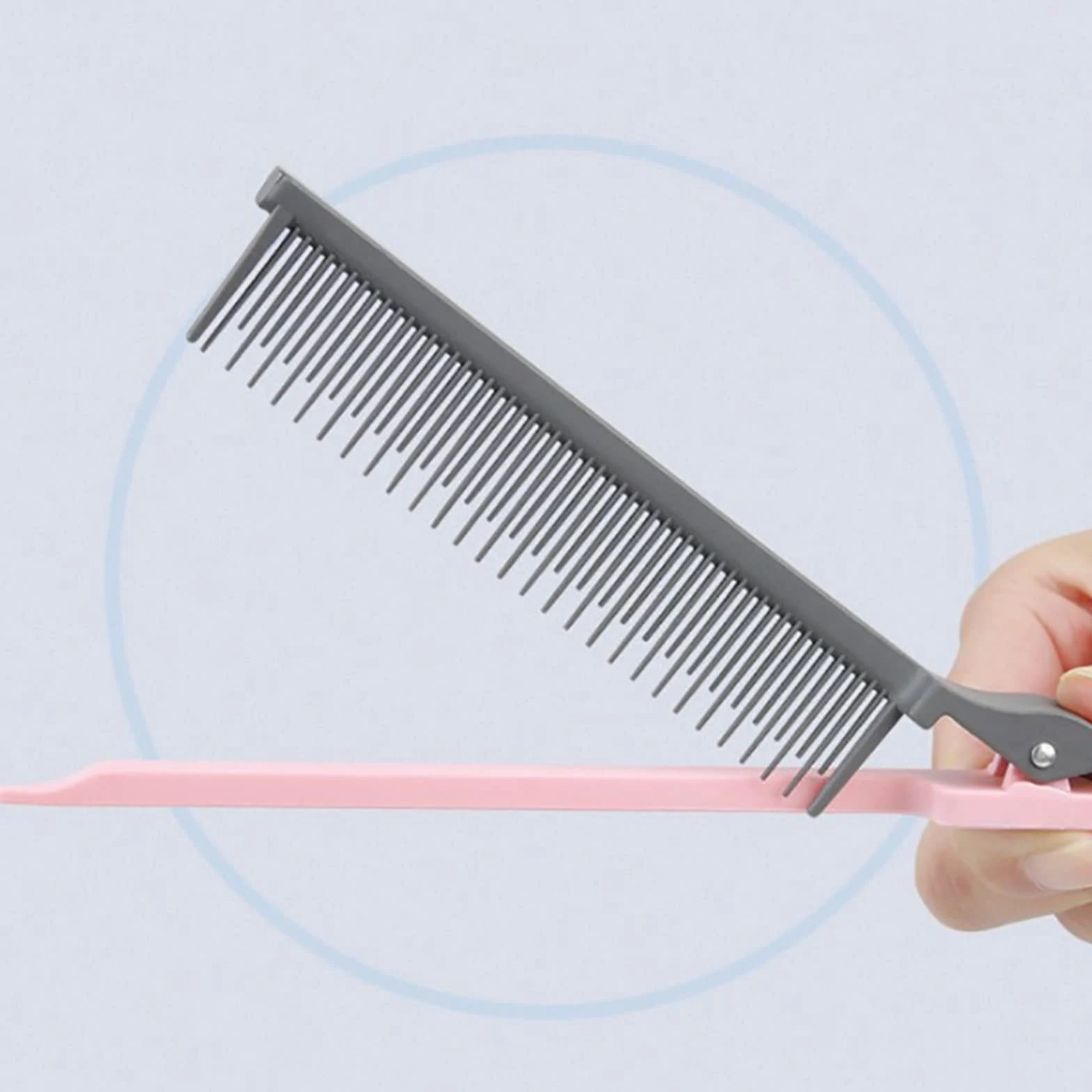 DieffematicSZ Grzebień Hair Cutting Zonal Comb Modeling Plastic Hairpin Tail Comb (Color : White)