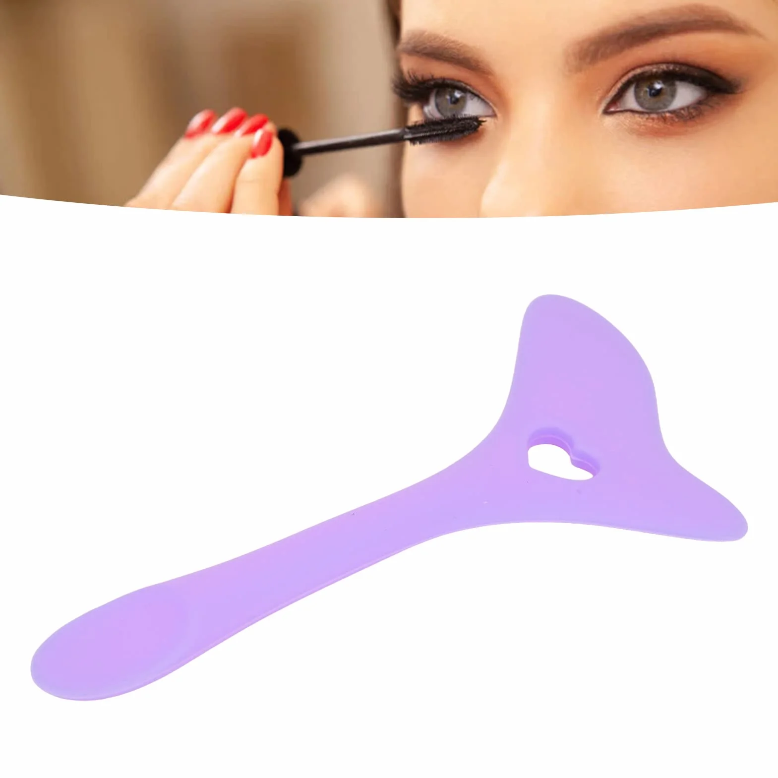 Silikonowy Szablon do Eyelinera, Profesjonalne Narzędzie do Rysowania Tuszu do Rzęs, Wielokrotnego Użytku Aplikator do Makijażu Oczu Leniwy Narzędzie do Szybkiego Makijażu dla(Fioletowy)