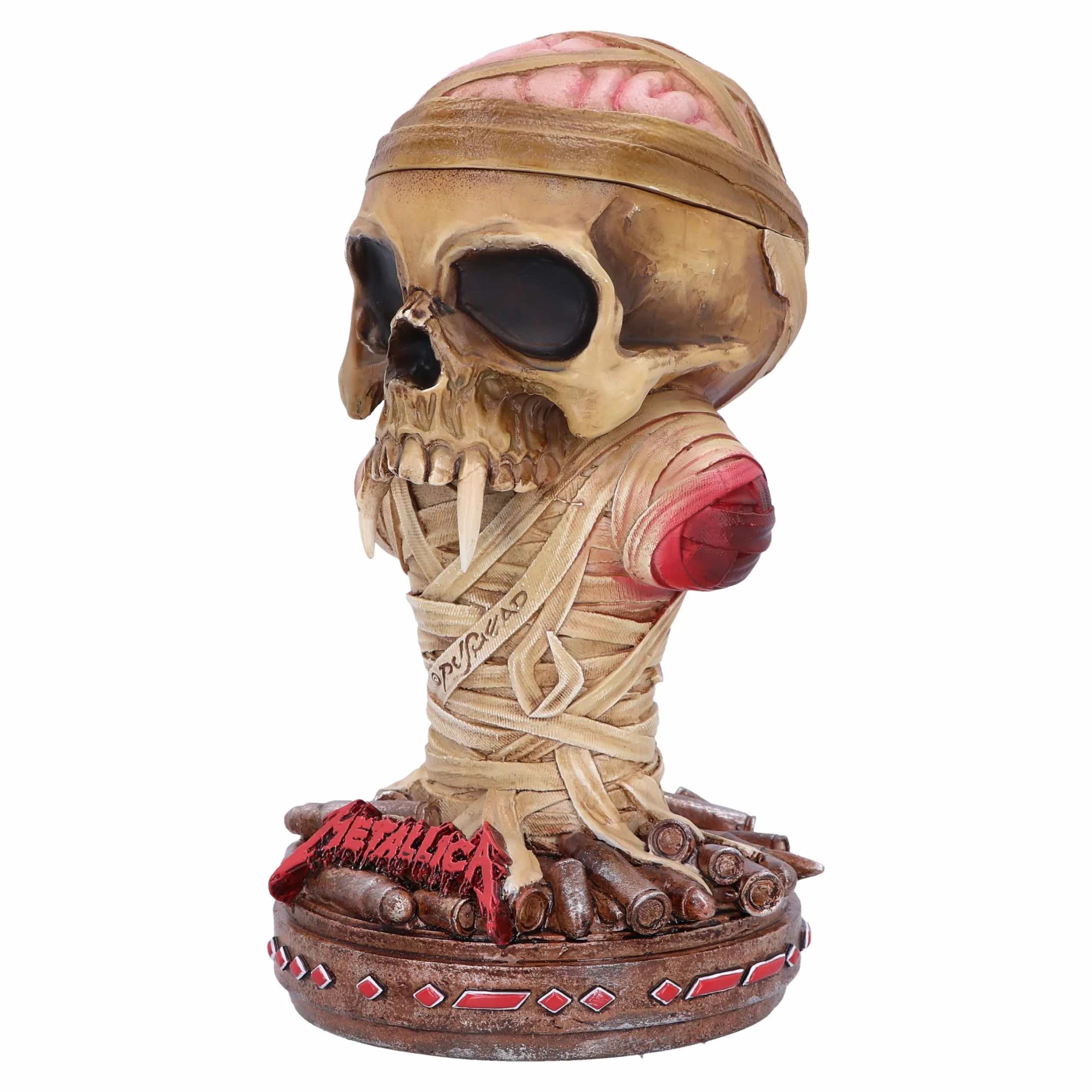 Nemesis Now Metallica One Bust Box, żywica, oficjalnie licencjonowany produkt Metallica, prezent maskotka Metallica, ciężki metalowy przedmiot kolekcjonerski, odlew z najlepszej żywicy, fachowo