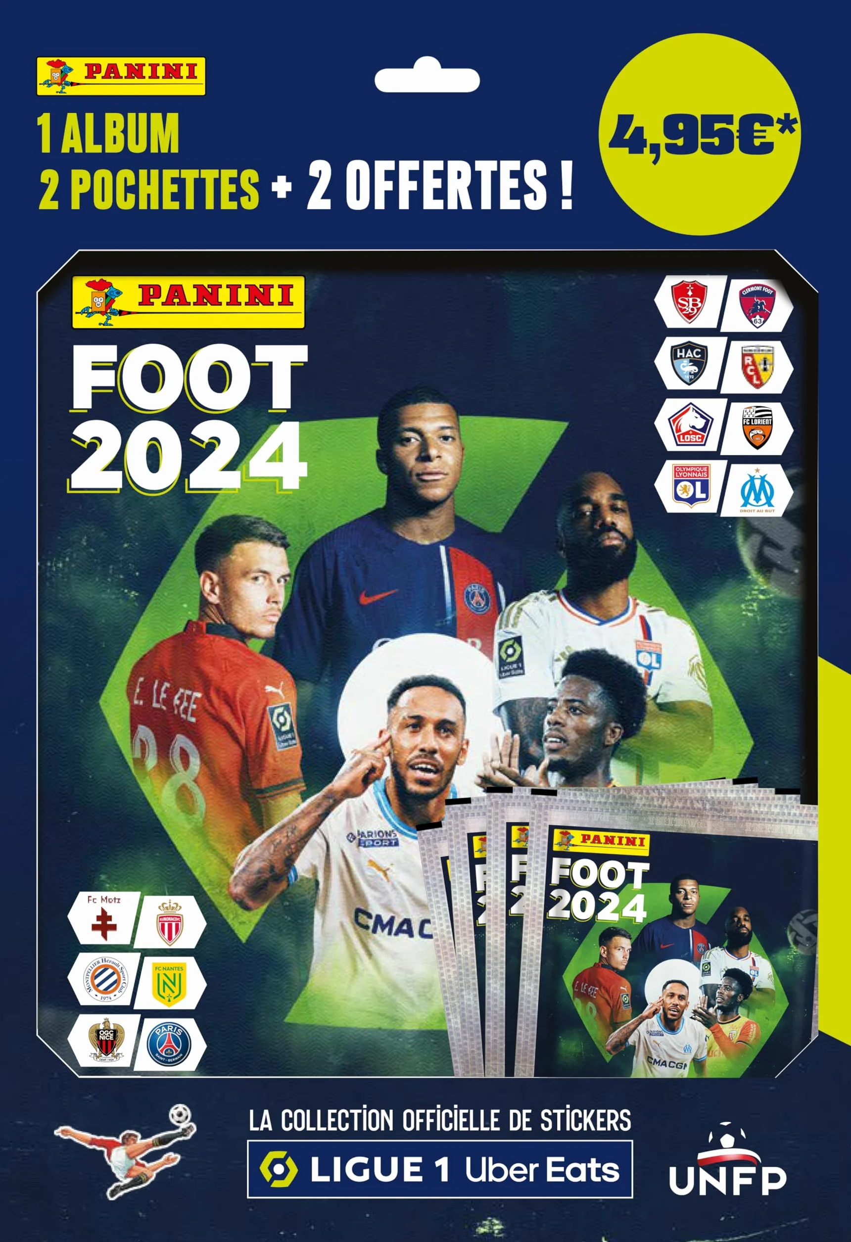 Panini Foot 2024 League 1 Uber Eats Album + 2 kieszenie + 2 oferowane, 004623SPCFGD