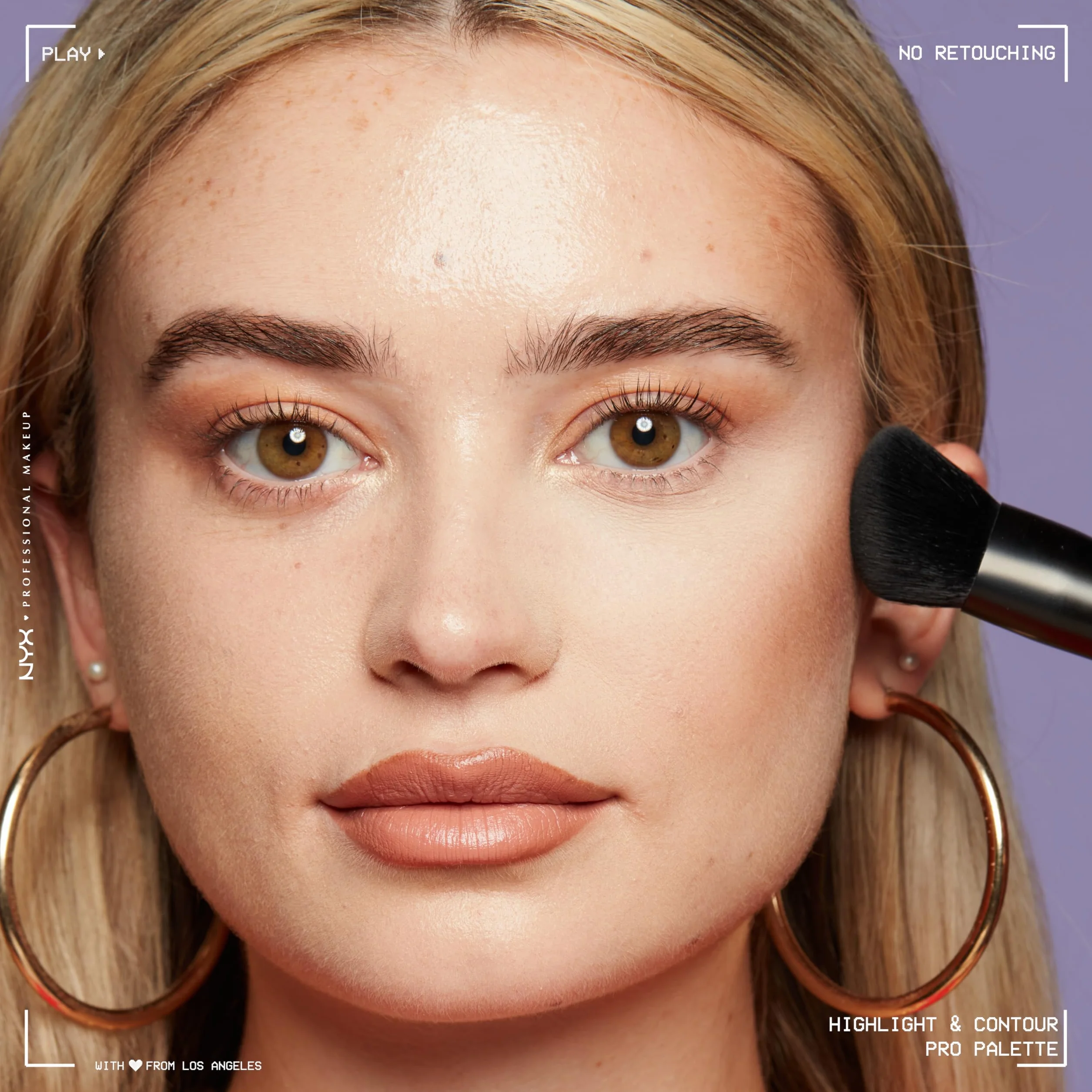 NYX Professional Makeup Highlight & Contour Pro Palette paleta do konturowania i rozświetlania twarzy, 4 prasowane rozświetlacze i 4 pudry brązujące, wymienne wkłady, 21,6 g