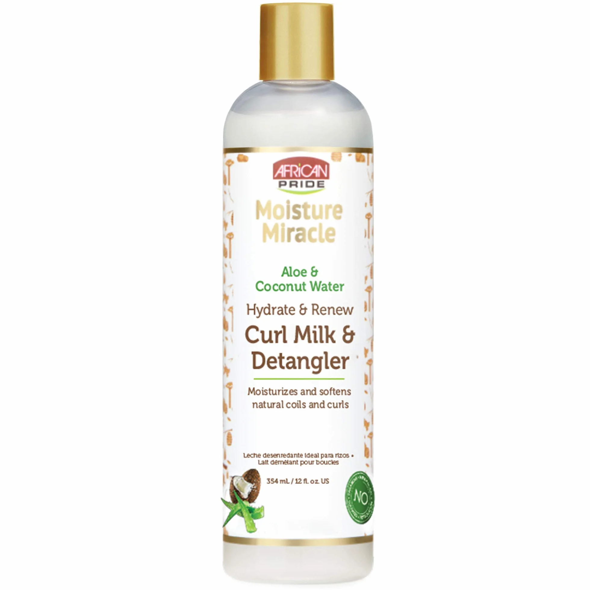 African Pride Hydrate & Renew Curl Milk & Hair Detangler do naturalnych cewek i loków, nawilża i kontroluje puszenie się