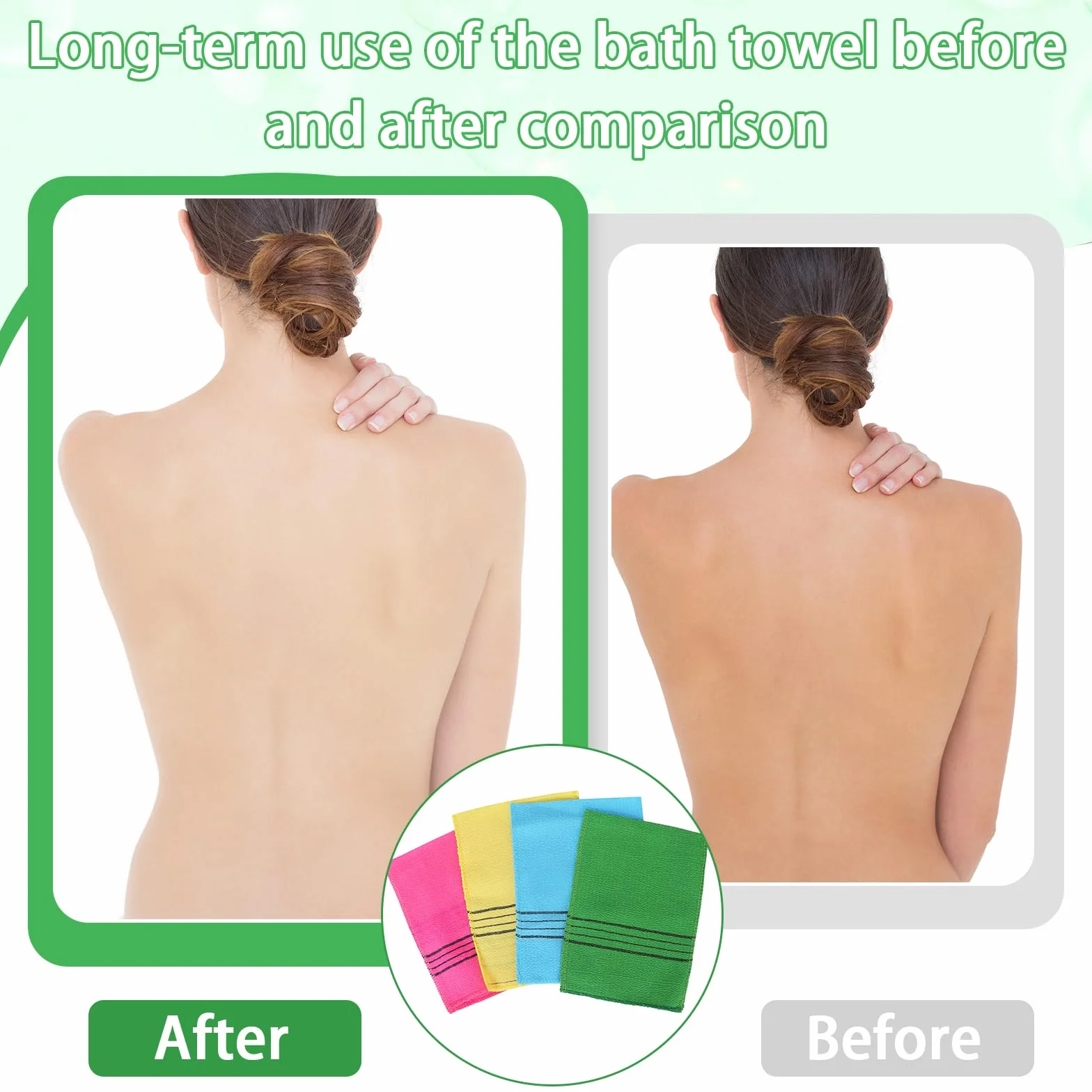 WLLHYF Koreańskie rękawiczki złuszczające, 12 szt. peeling do ciała rękawica złuszczająca kolorowa wielokrotnego użytku ściereczka do kąpieli włoski ręcznik do głębokiego czyszczenia martwych suchych