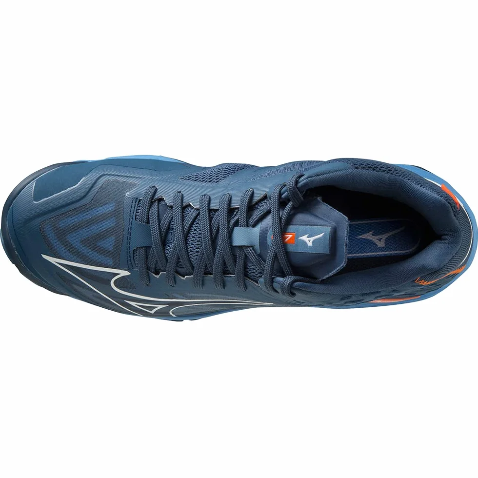 Mizuno Unisex Wave Lightning Z7 Mid buty do piłki ręcznej, Darkdenim White Bluejasper, 44,5 EU, darkdenim white bluejasper, 44.5 EU