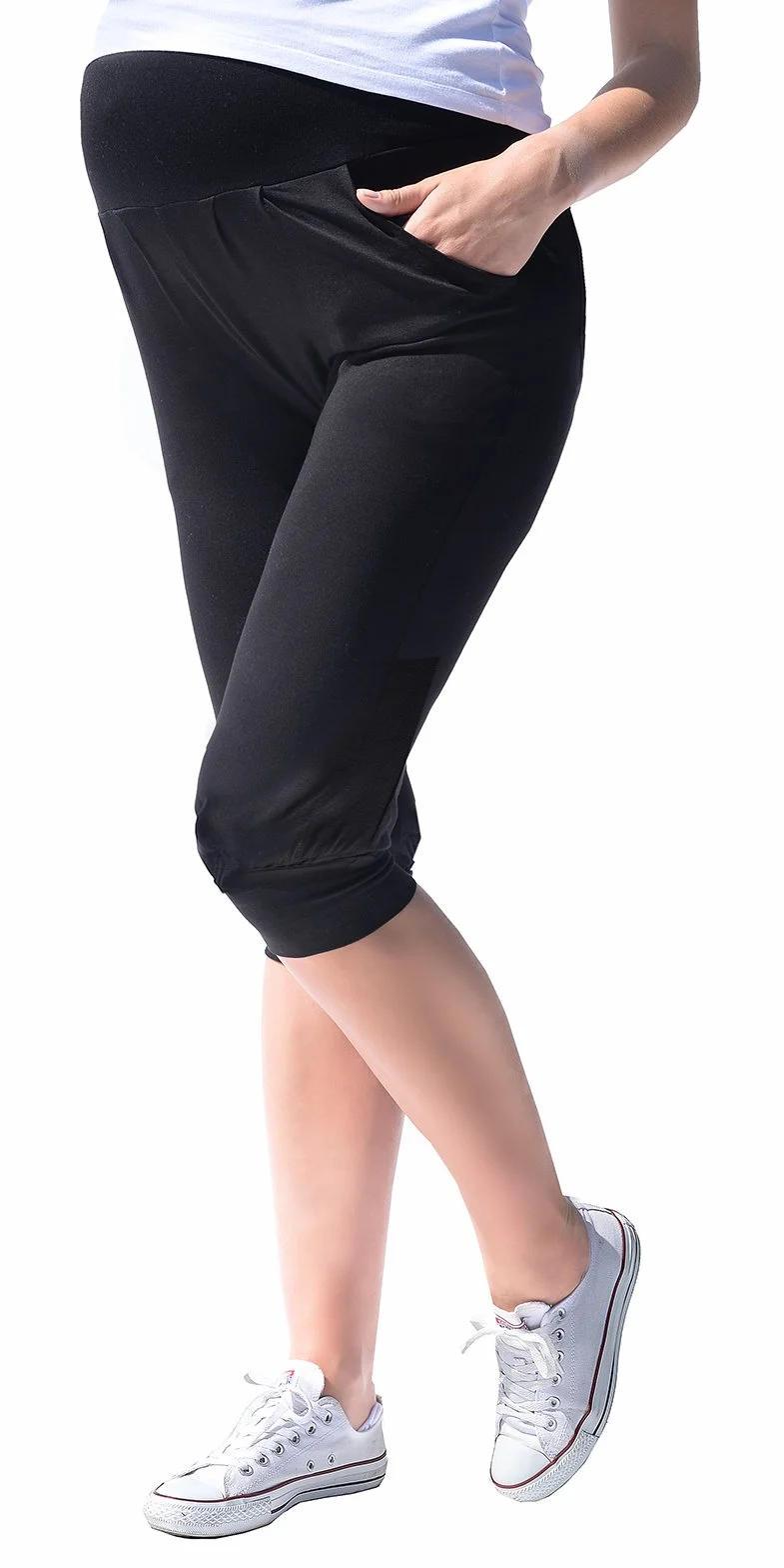 Mija - moda ciążowa Relaxed Capri spodnie ciążowe Capri spodnie Capri 4037