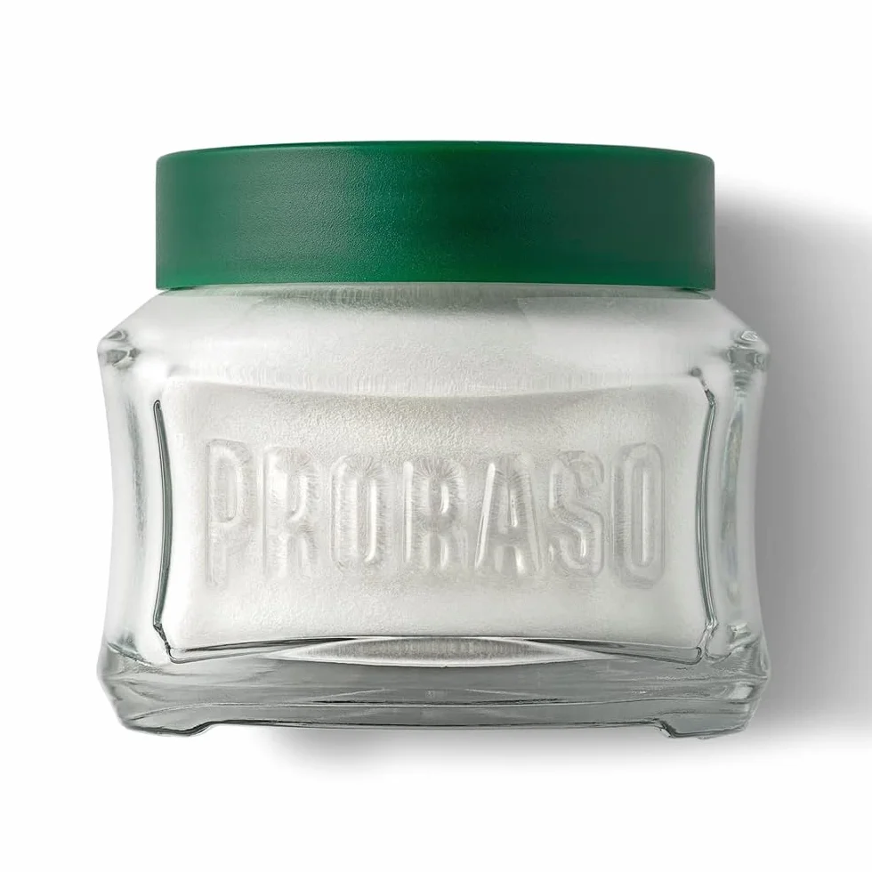 Proraso Orzeźwiający krem do brody, 3 x 100 ml, orzeźwiający i orzeźwiający krem do brody z olejkiem eukaliptusowym i mentolem, wyprodukowany we Włoszech