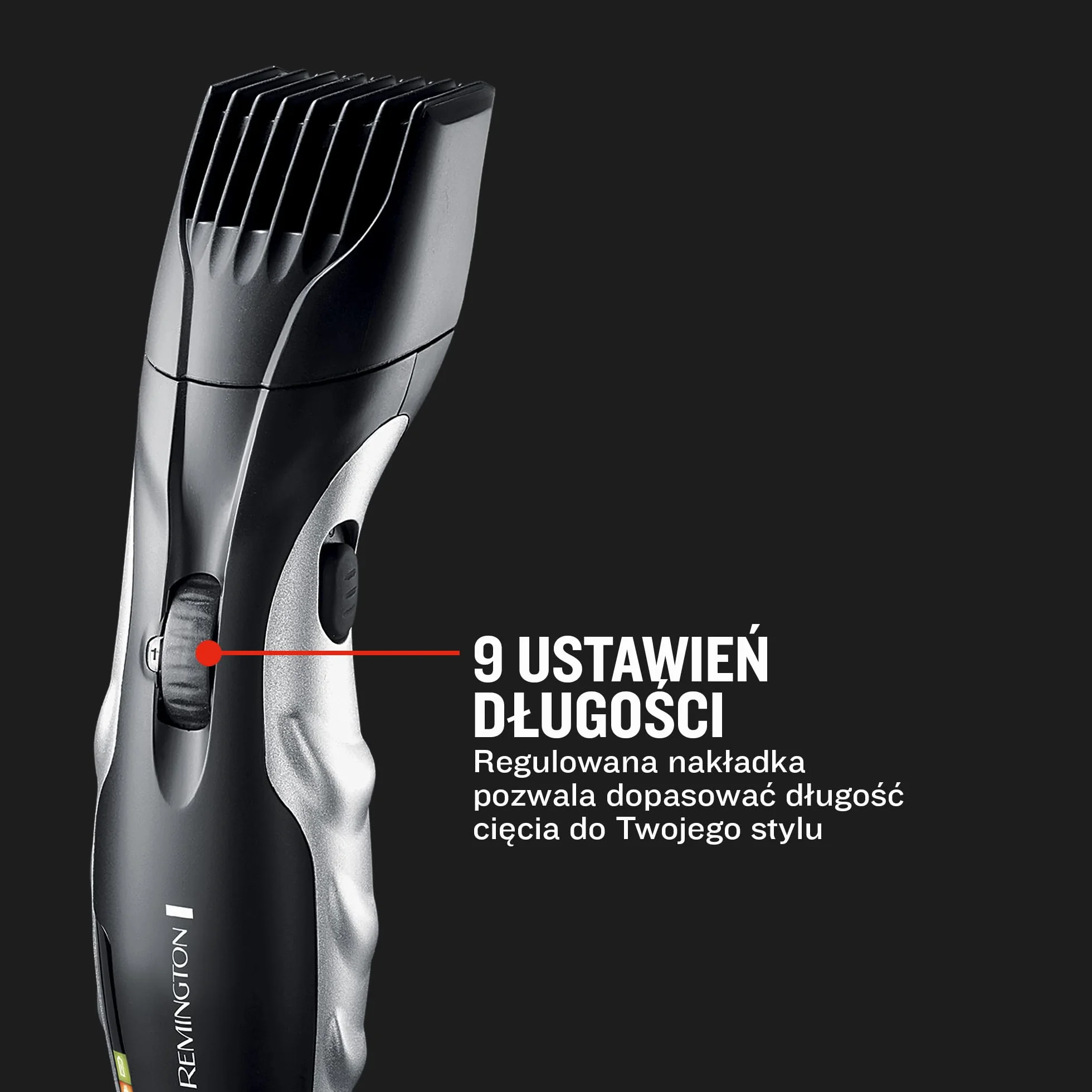 Remington trymer do brody, samoostrzące się otrza pokryte ceramiką, 9 długości 1.5-18mm, wysuwany trymer, do 40 min. bezprzewodowej pracy, czarny/szary, Barba MB320C