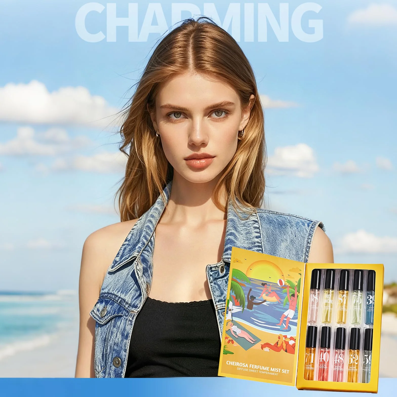 Perfumy do ciała w sprayu dla kobiet, zestaw Cheirosa 10 x 5 ml, różne zapachy, format podróżny