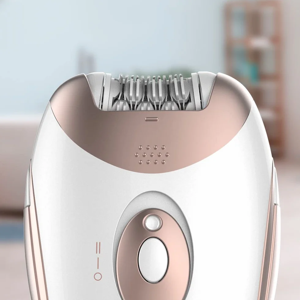 Cecotec Bezprzewodowy Depilator rozruchowy Bamba SkinCare Depil-action. Bateria litowa, Autonomia 40 mins, Waterproof, Wymienne głowice, 2 ustawienia prędkości, tryb przewodowy