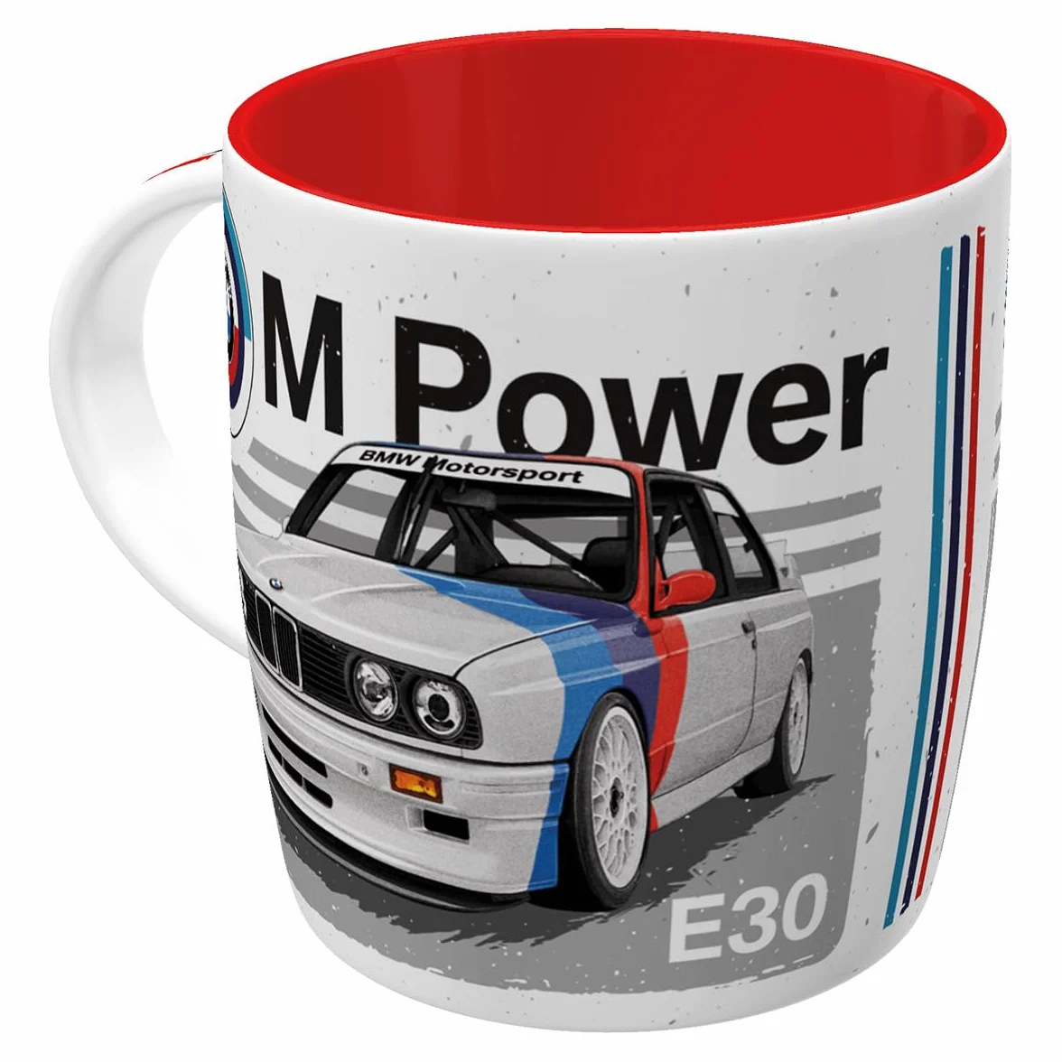 Nostalgic-Art Retro kubek, 330 ml, BMW M POWER – Car – Pomysł na prezent dla miłośników akcesoriów BMW, Official License Product (OLP), kubek ceramiczny na kawę, Styl vintage