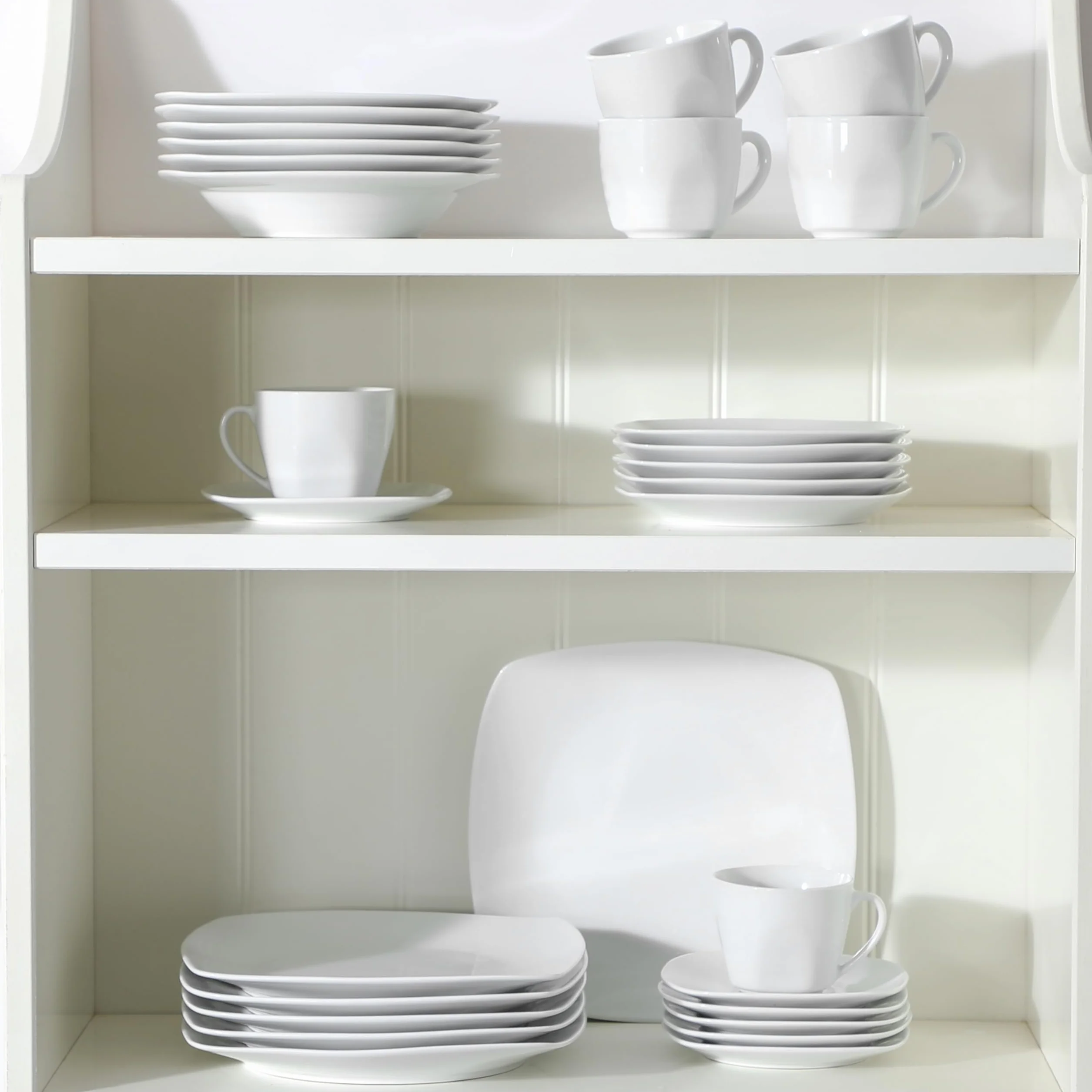 MALACASA Julia 60-częściowy serwis stołowy dla 12 osób, mały, porcelanowy serwis do kawy z talerzami obiadowymi, talerzykami deserowymi, talerzami do zupy, filiżankami do kawy, spodkami, po 12 sztuk