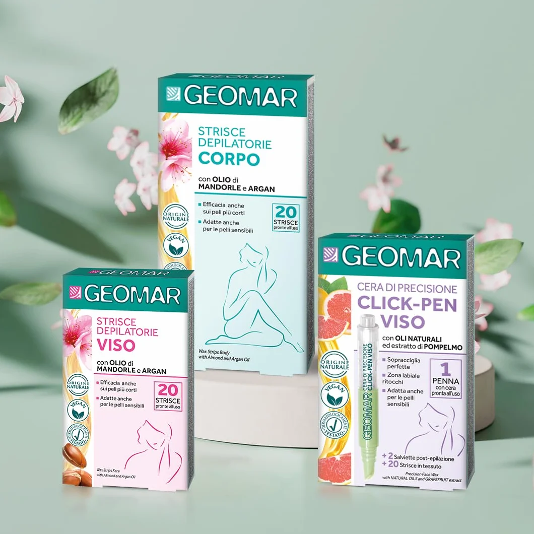 GEOMAR Click-Pen wosk do twarzy z naturalnymi olejkami i ekstraktem z grejpfruta, 95% naturalnego pochodzenia, wyprodukowano we Włoszech, 1 x 3,6 ml